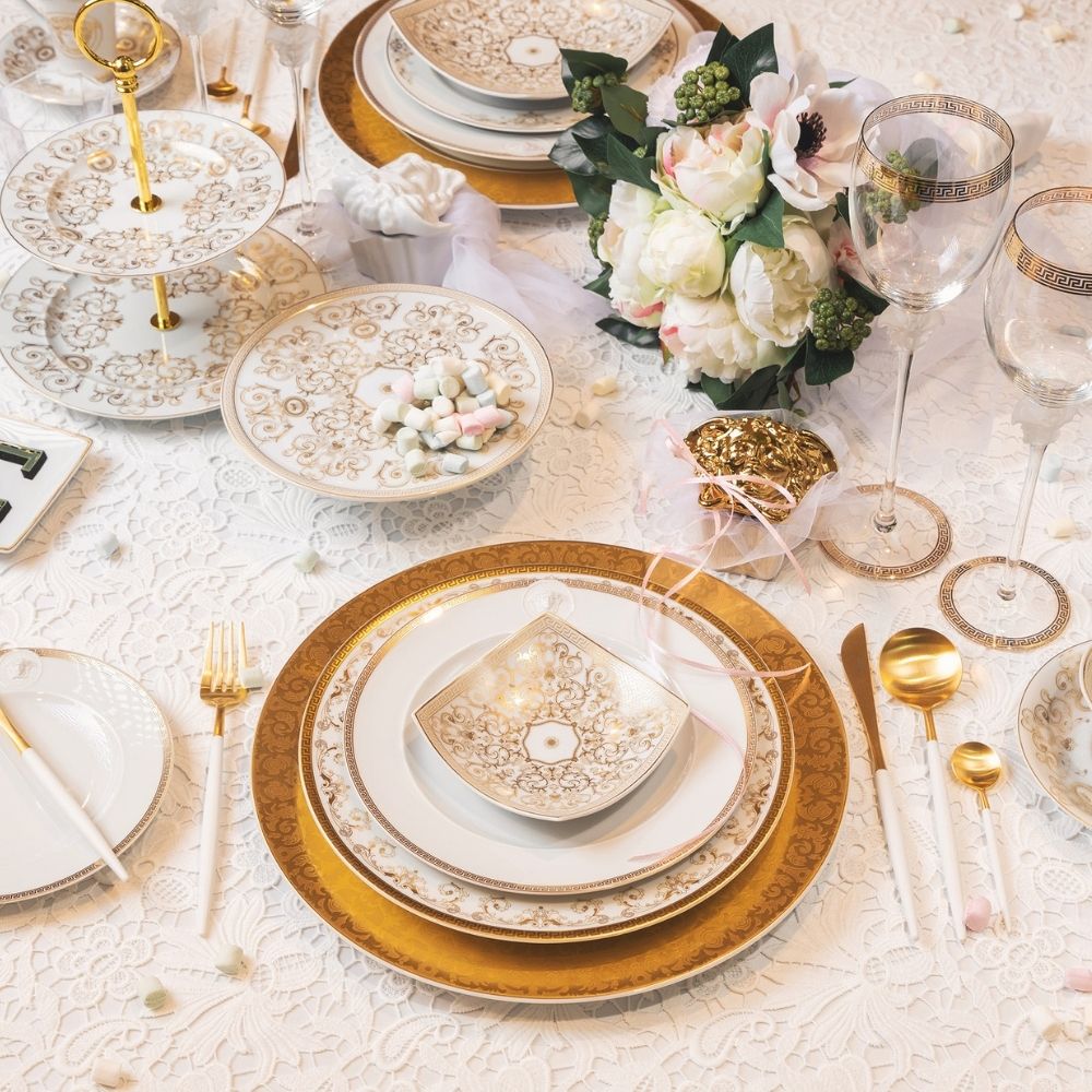 Tea cup and saucer, Medusa Gala - VERSACE