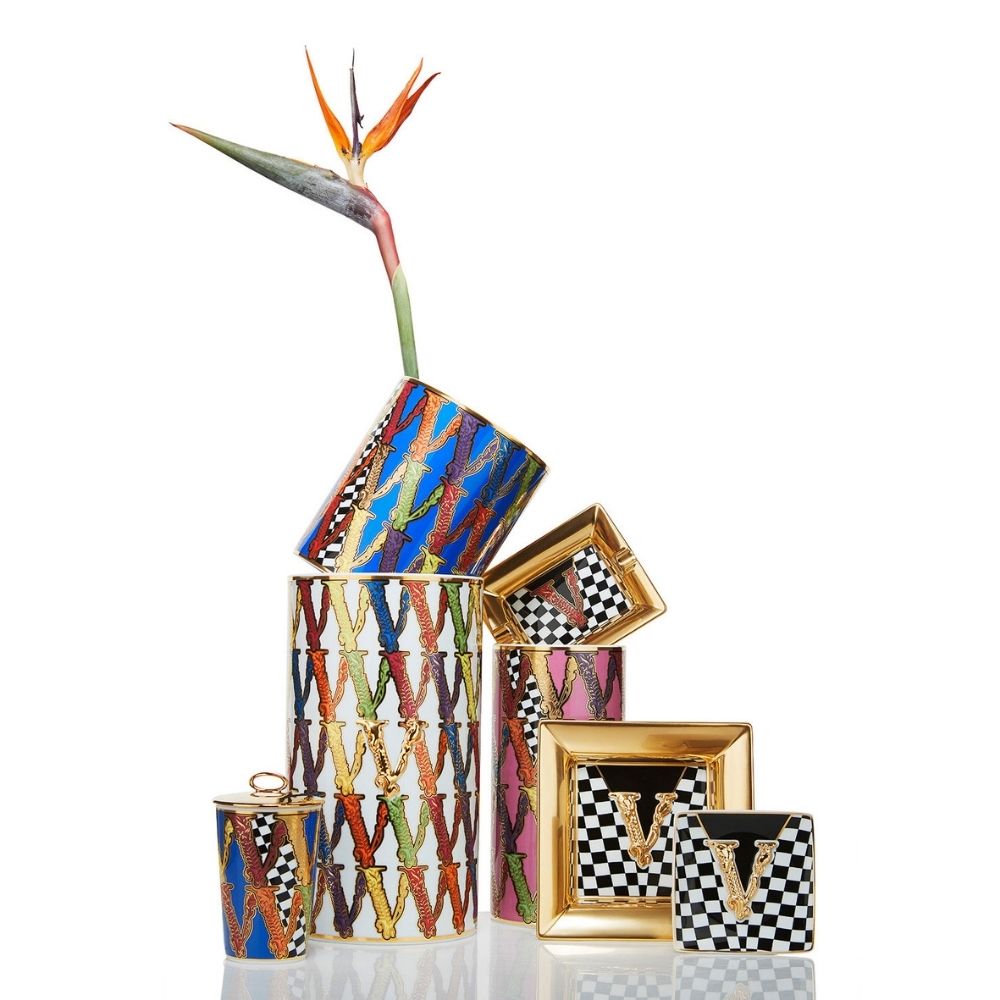 Porcelain vase, 7.1 inches, Virtus - VERSACE