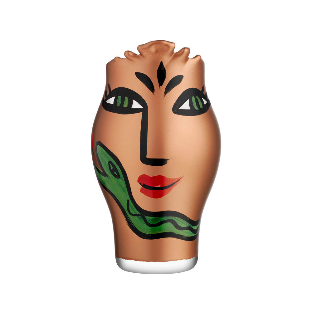 Copper glass vase, 9.8 inches, Open Minds by Ulrica Hydman Vallien - KOSTA BODA