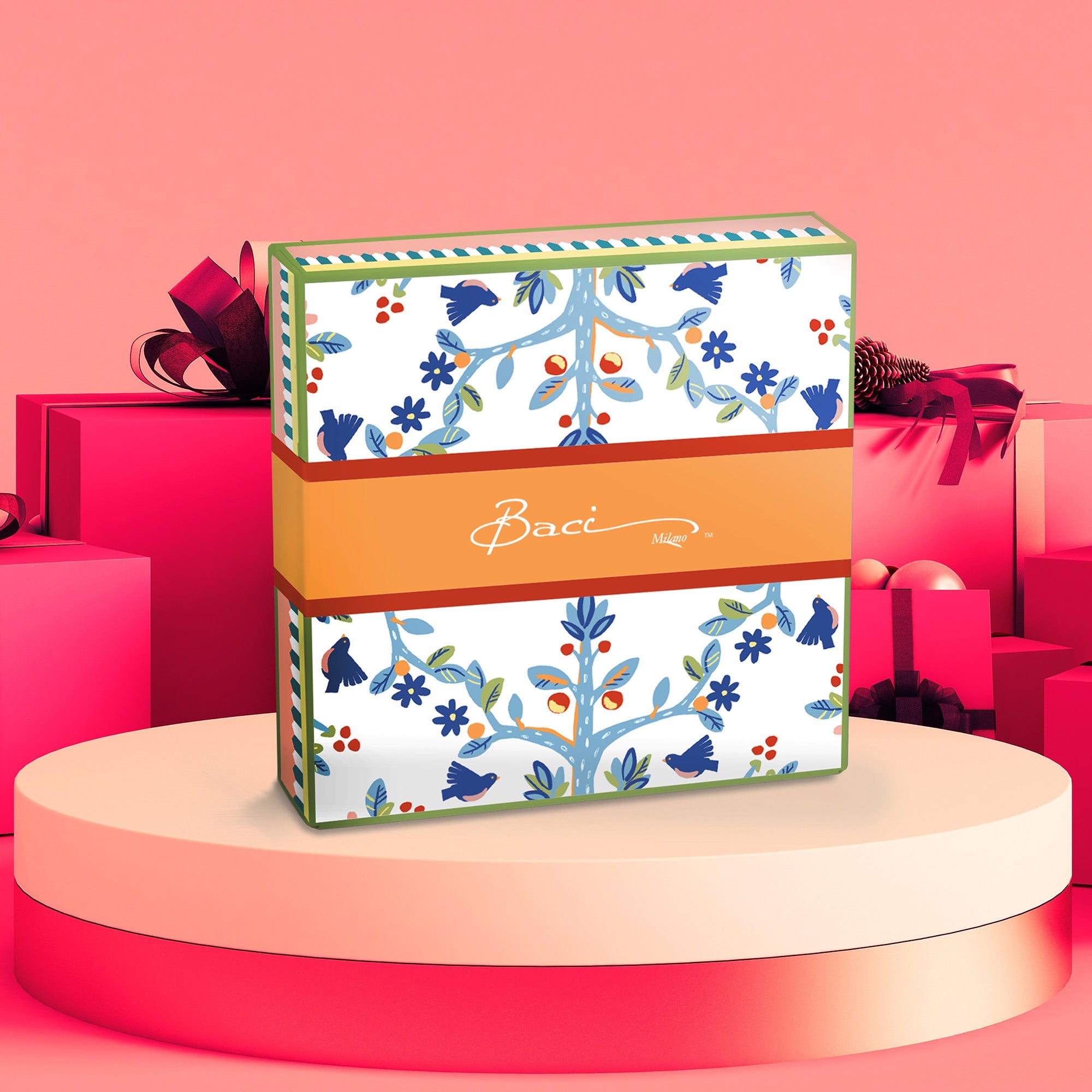 Heart decoration made of porcelain, 3.7 inches, Mamma Mia Heart - BACI MILANO