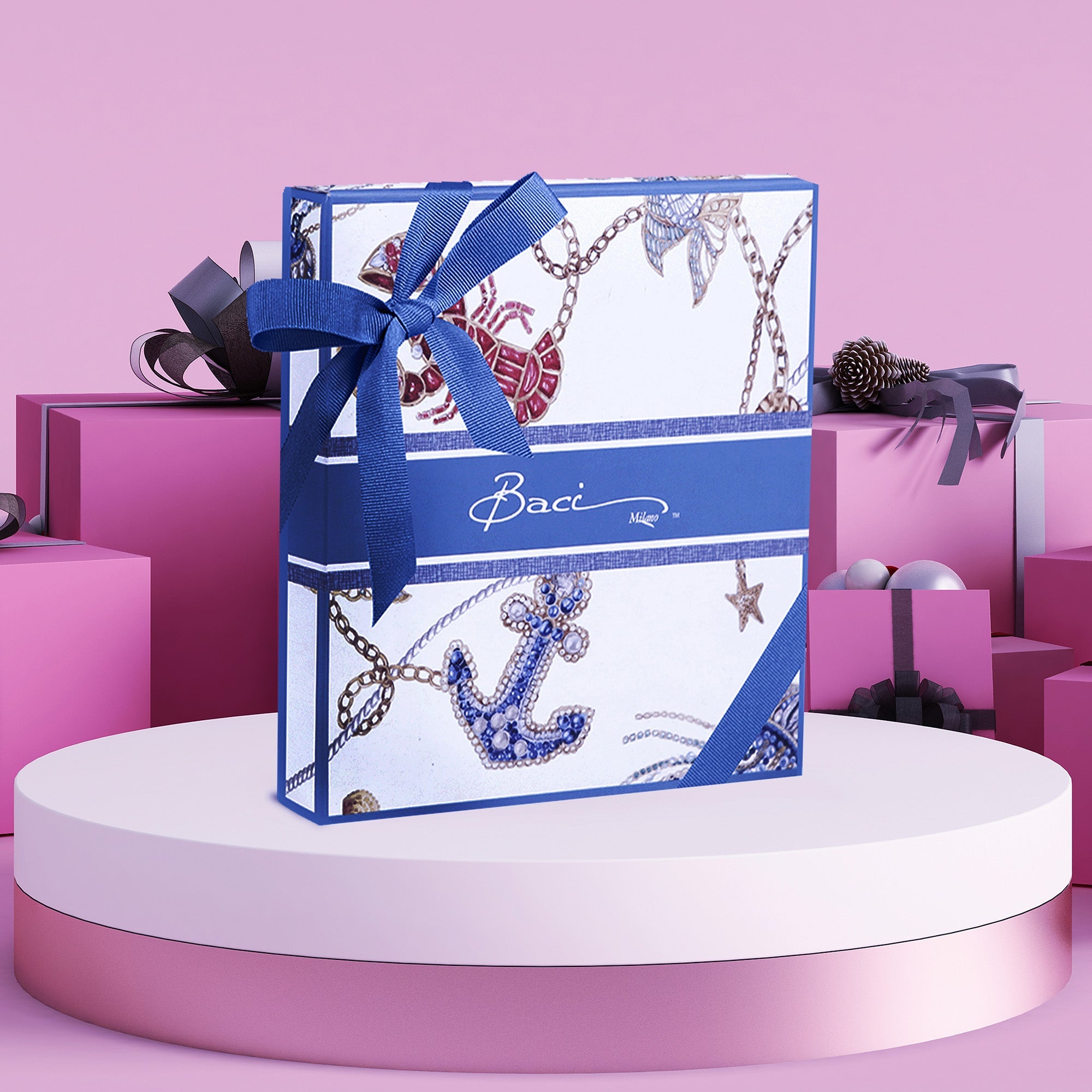 Round porcelain box, Portofino -  BACI MILANO