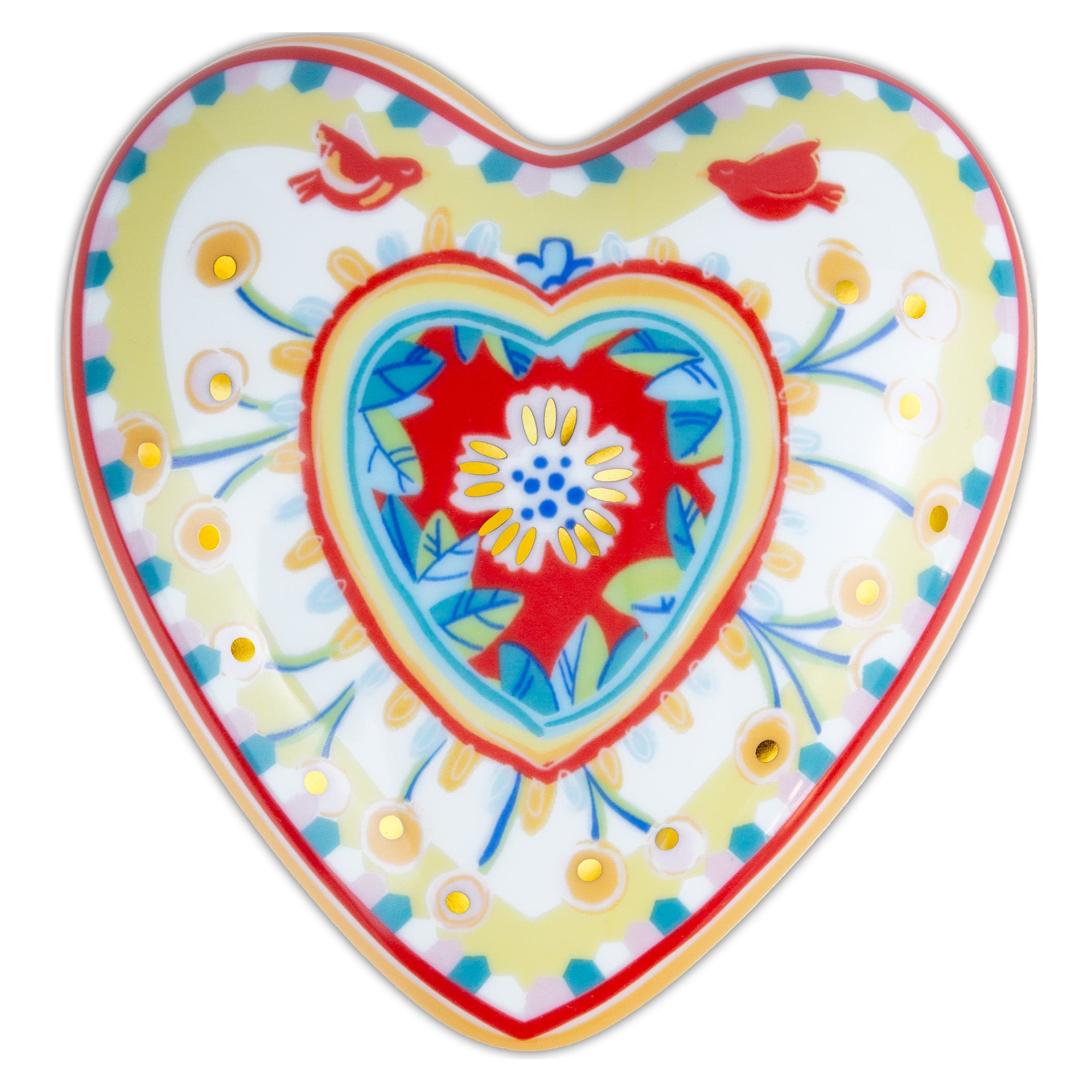 Heart decoration made of porcelain, 4.7 inches, Mamma Mia Heart - BACI MILANO
