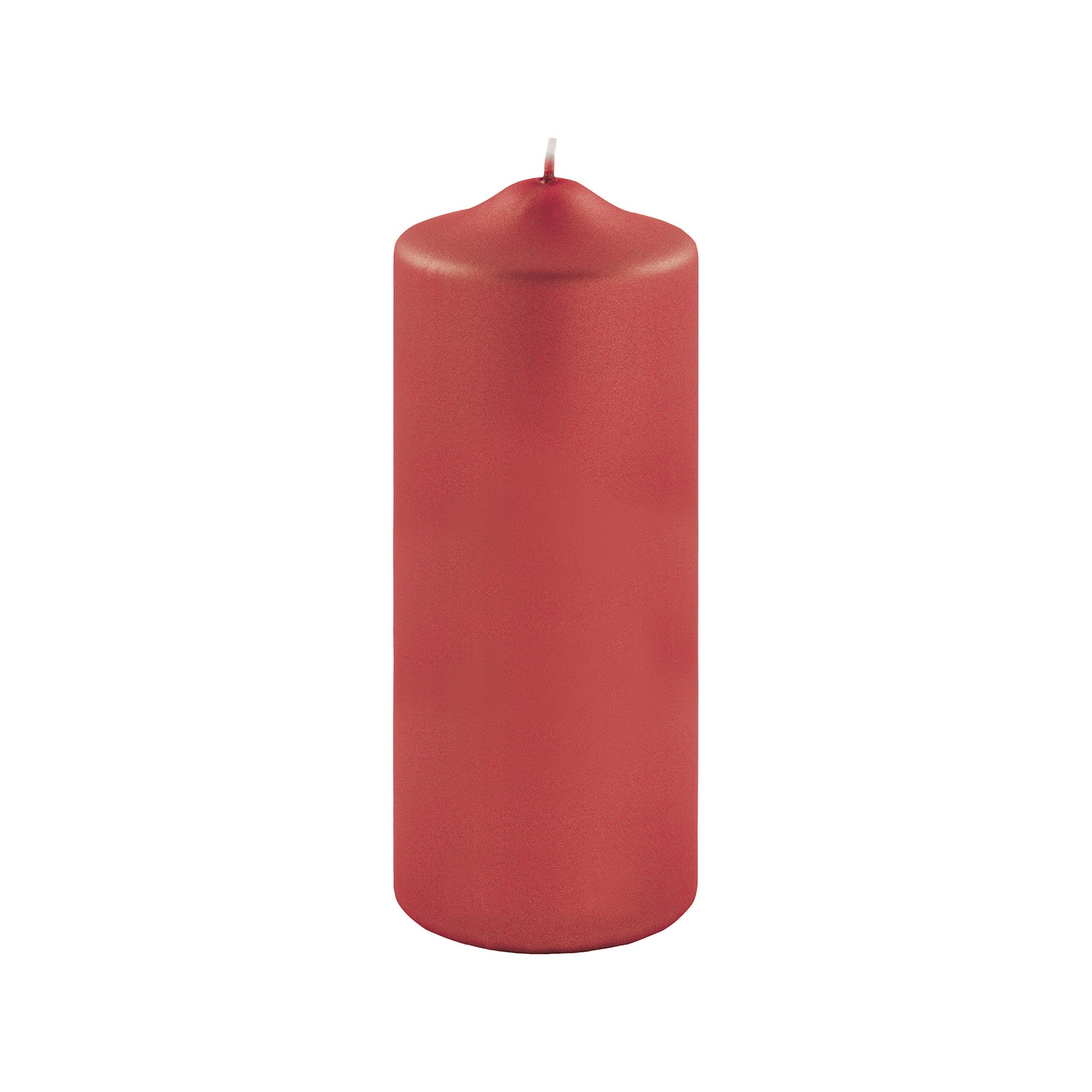 Decorative pillar candle, metallic red, 7.9 in - SIMONA'S COLLECTION