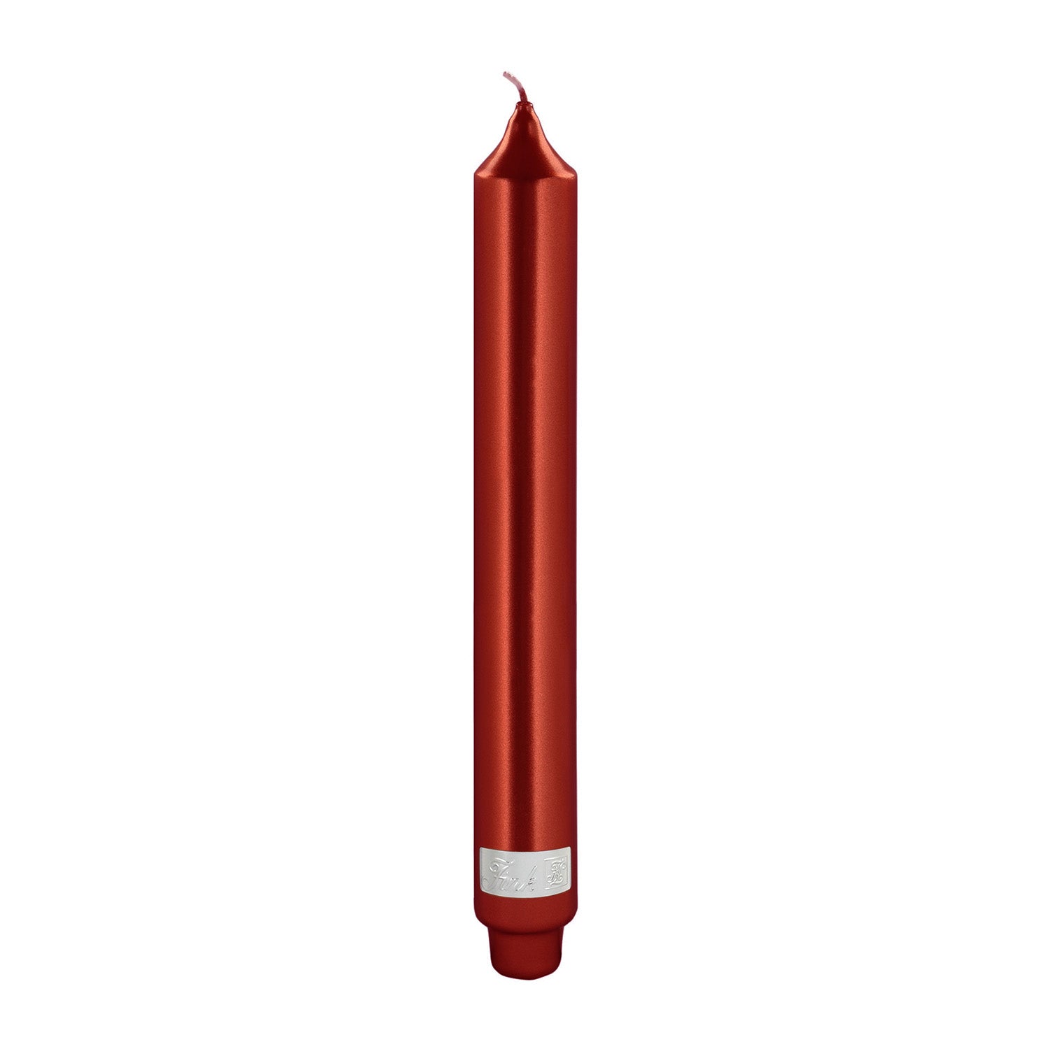 Decorative stick candle, metallic red, 9.8 in - SIMONA'S COLLECTION