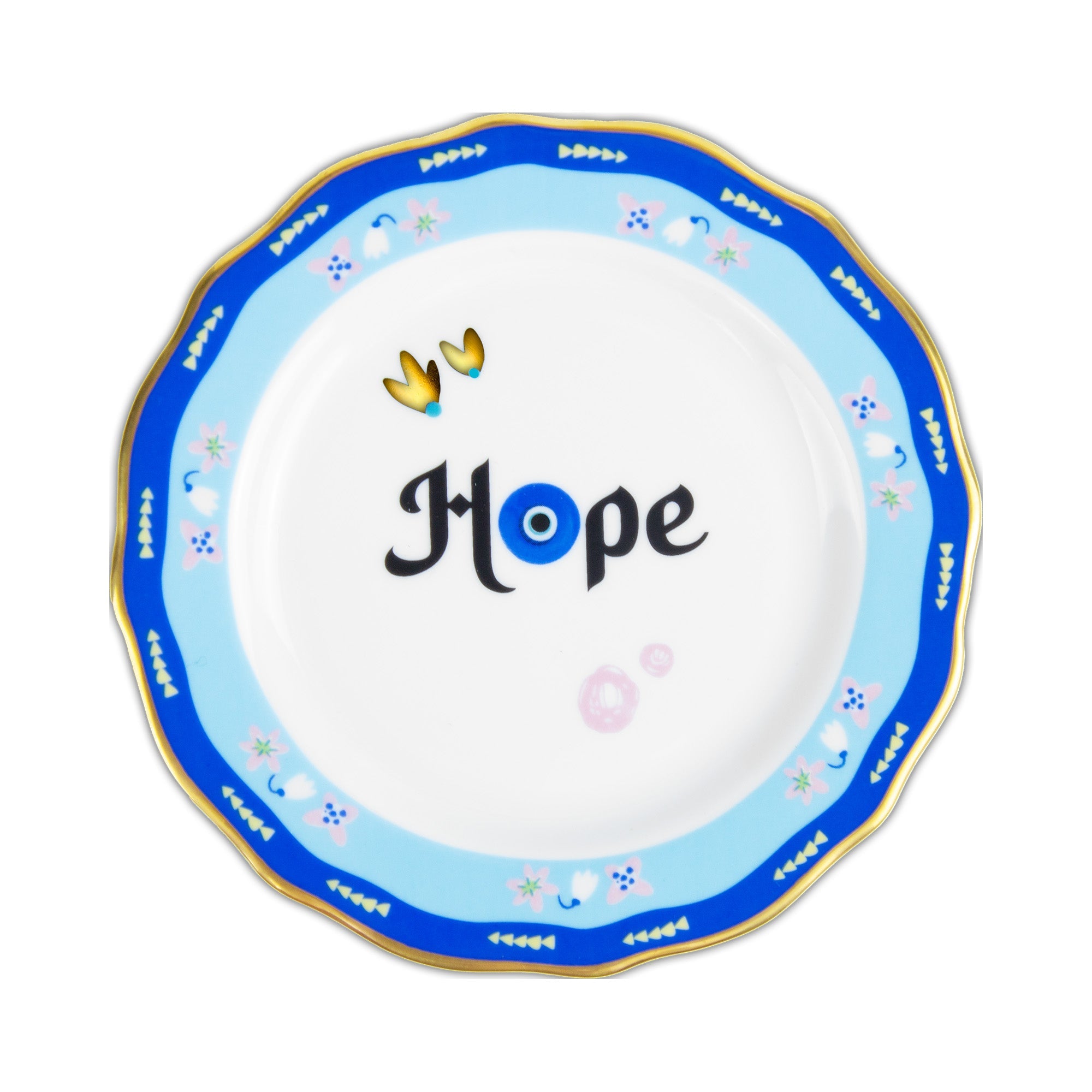 Bread and butter plate, porcelain, 6.3 inches, Mamma Mia Hope - BACI MILANO