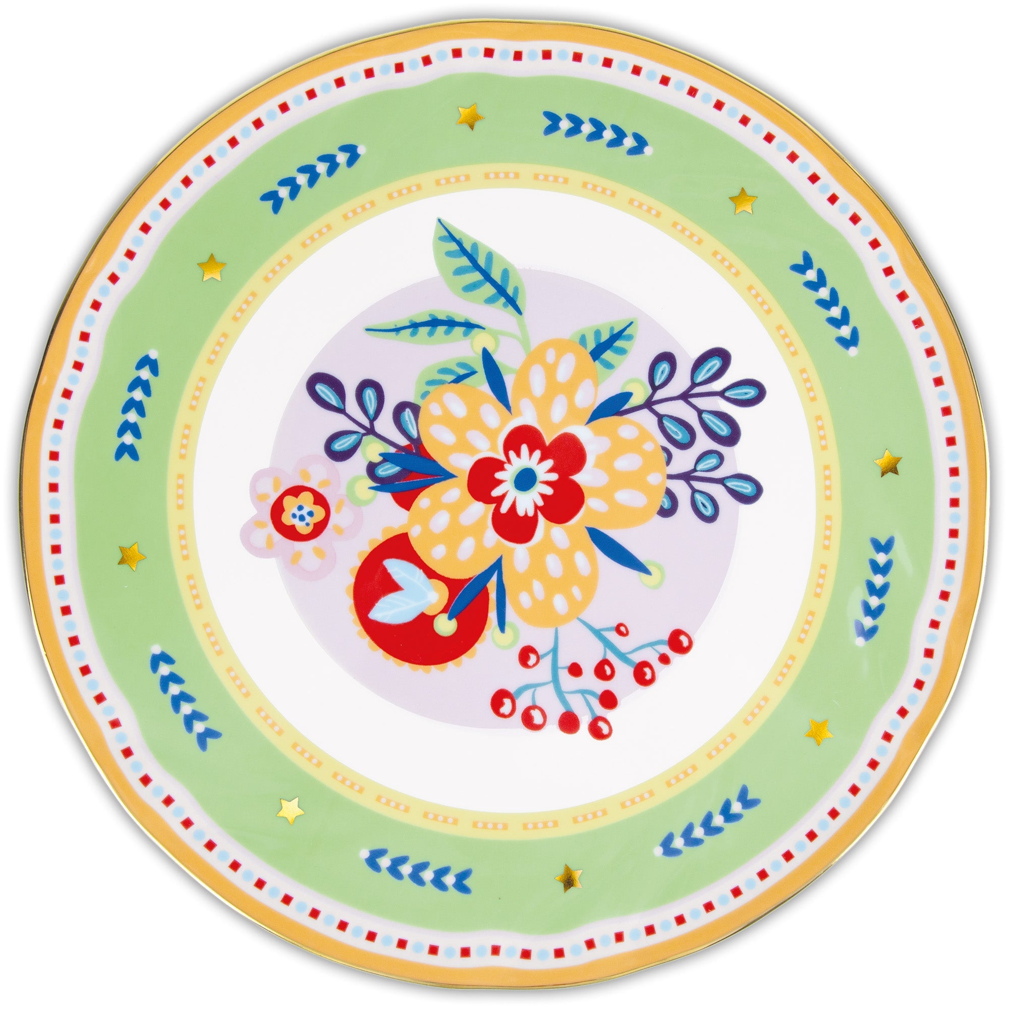 Charger plate, porcelain, 12.2 inches, Mamma Mia Flower - BACI MILANO