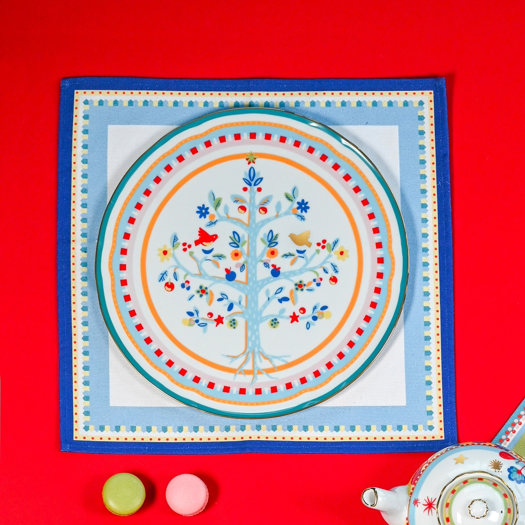 Charger plate, porcelain, 12.2 inches, Mamma Mia Tree of Life - BACI MILANO