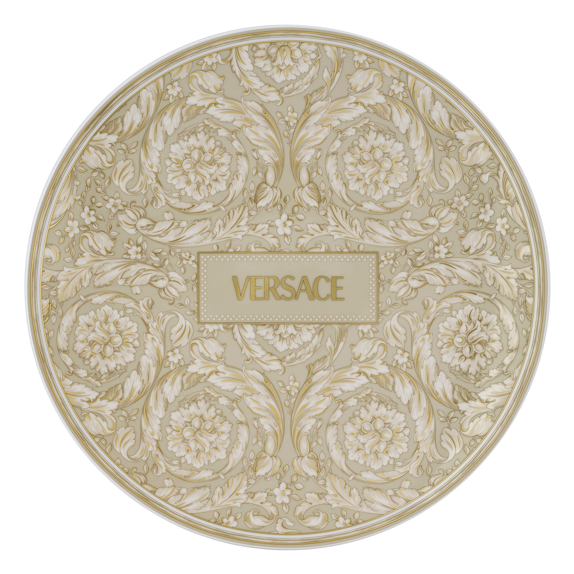 Charger Plate, 13.0 inches, Barocco Beige - VERSACE