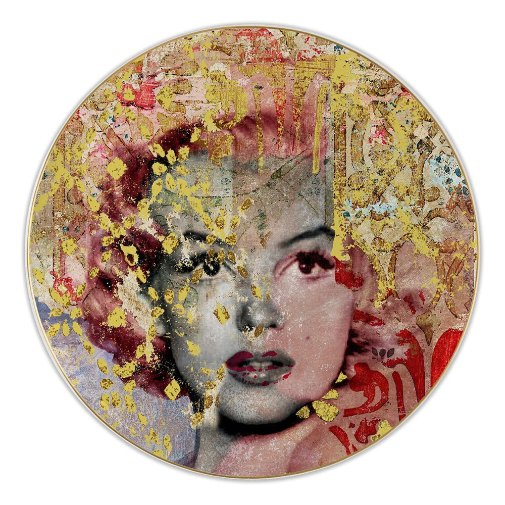 Dessert plate, porcelain, 8.3 inches, Memories Marilyn - BACI MILANO