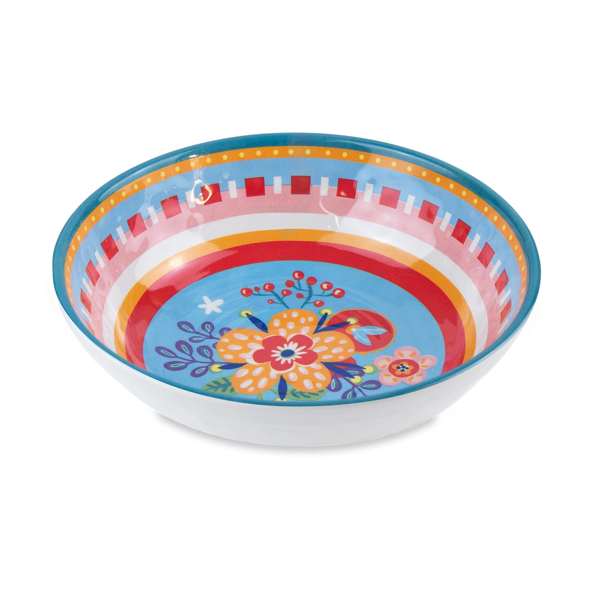 Soup plate, melamine, 9 inches, Mamma Mia Flower - BACIMILANO