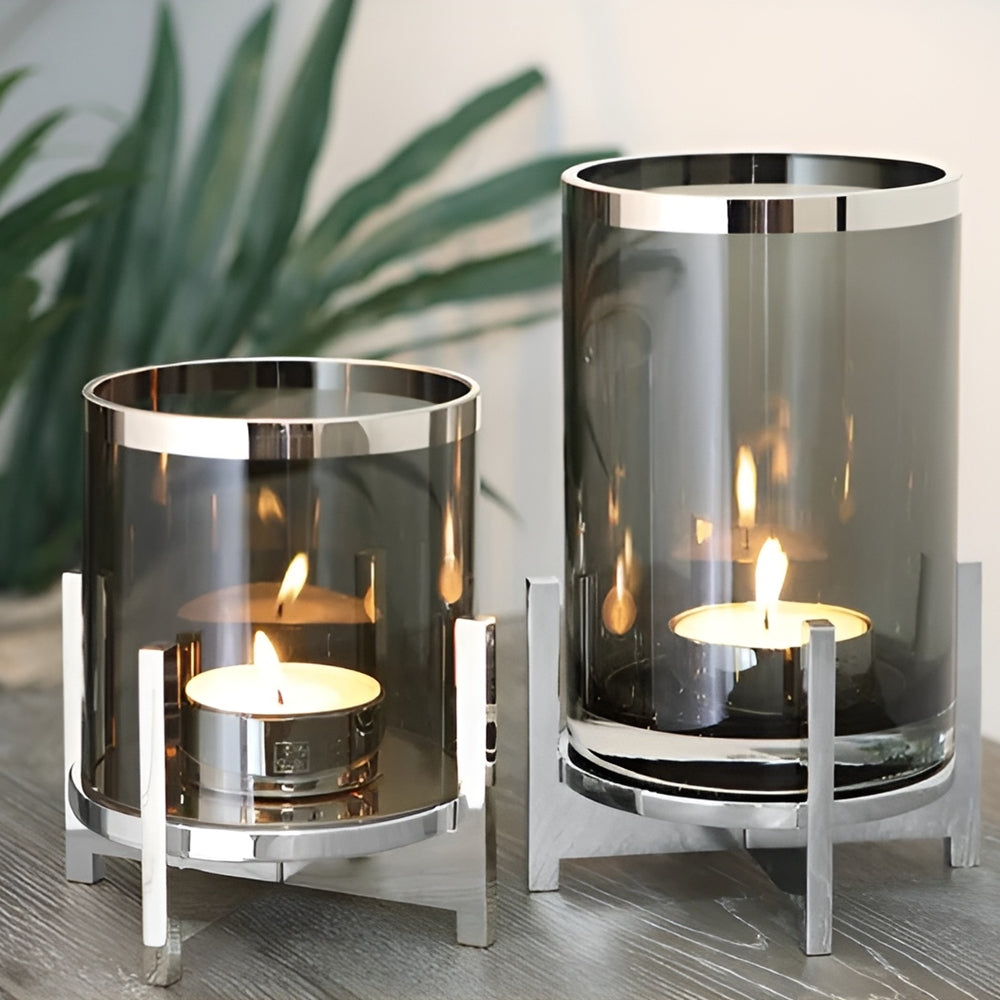 Glass lantern, 6.5 in, Charles - SIMONA'S COLLECTION