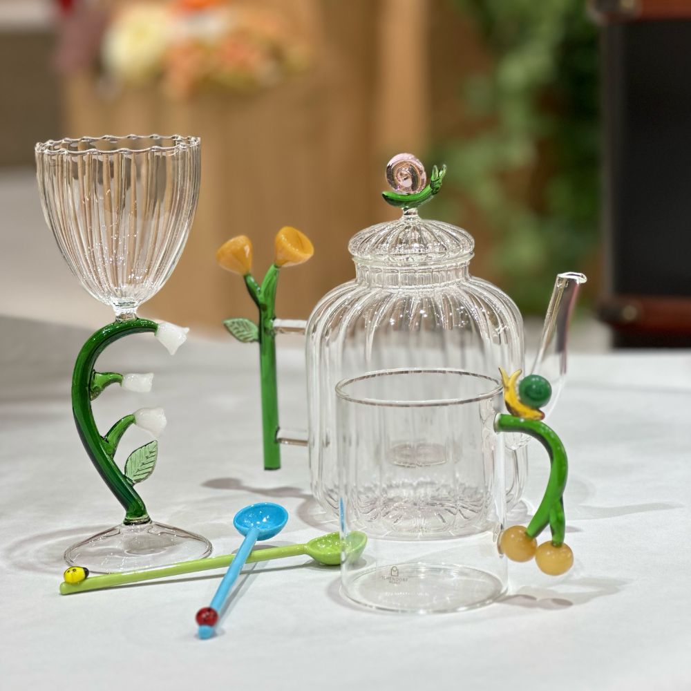 Set of 2 teaspoons Ladybug, blue - green by Alessandra Baldereschi - ICHENDORF