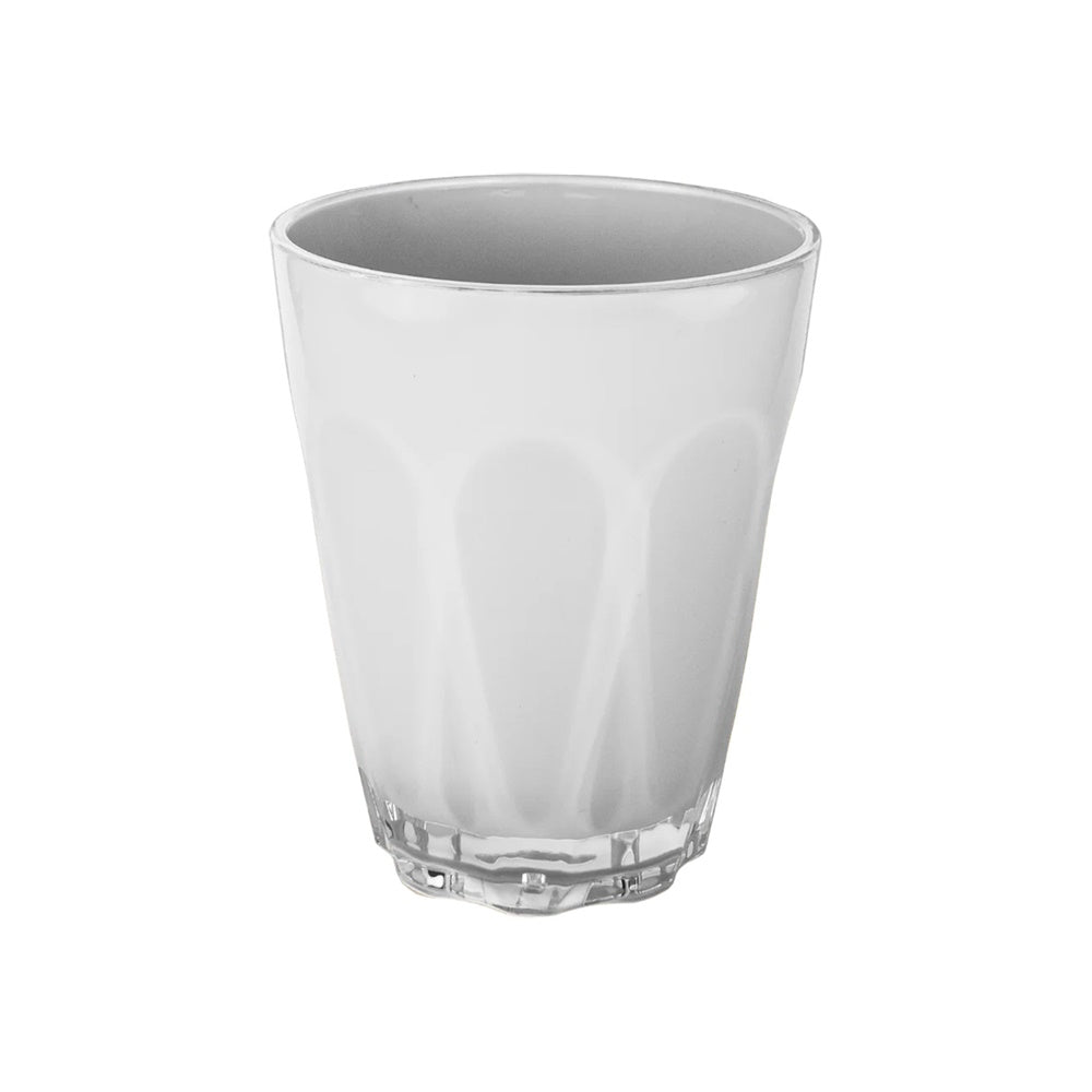 Water Glass, White Acrylic, Aqua - BACI MILANO