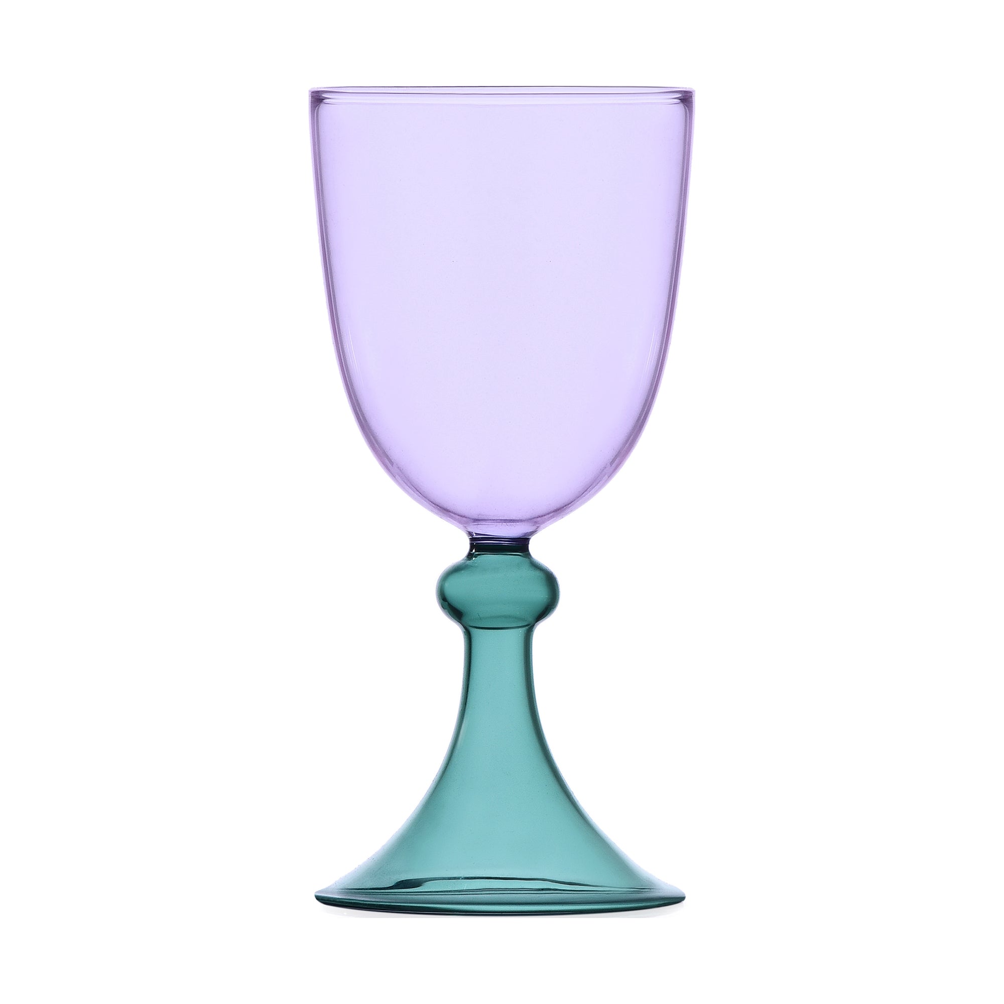 Stem glass, 6.7 inches, lilac/petrol, Tamigi - ICHENDORF