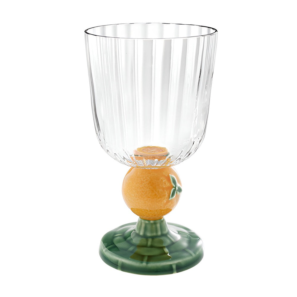 Stemmed glass orange, Carmen - BORDALLO PINHEIRO
