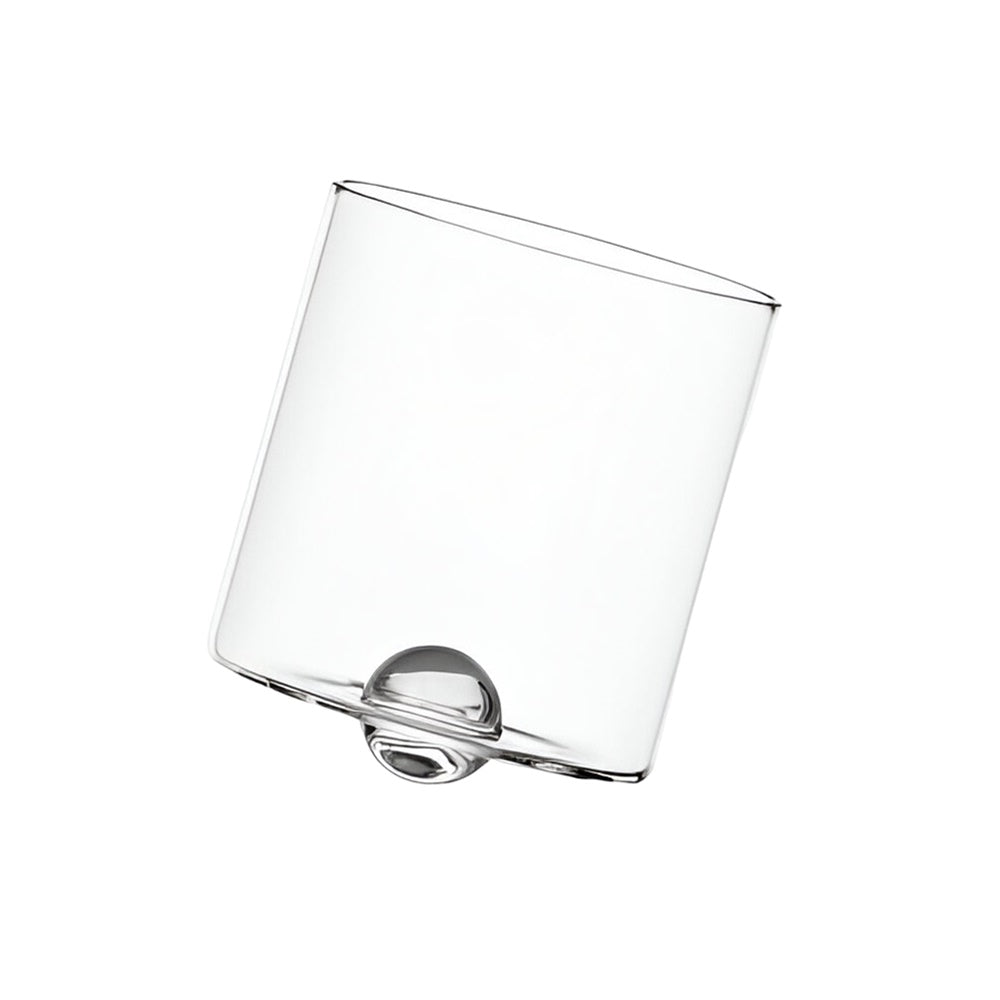 Tilted water glass, transparent, Luna - ICHENDORF