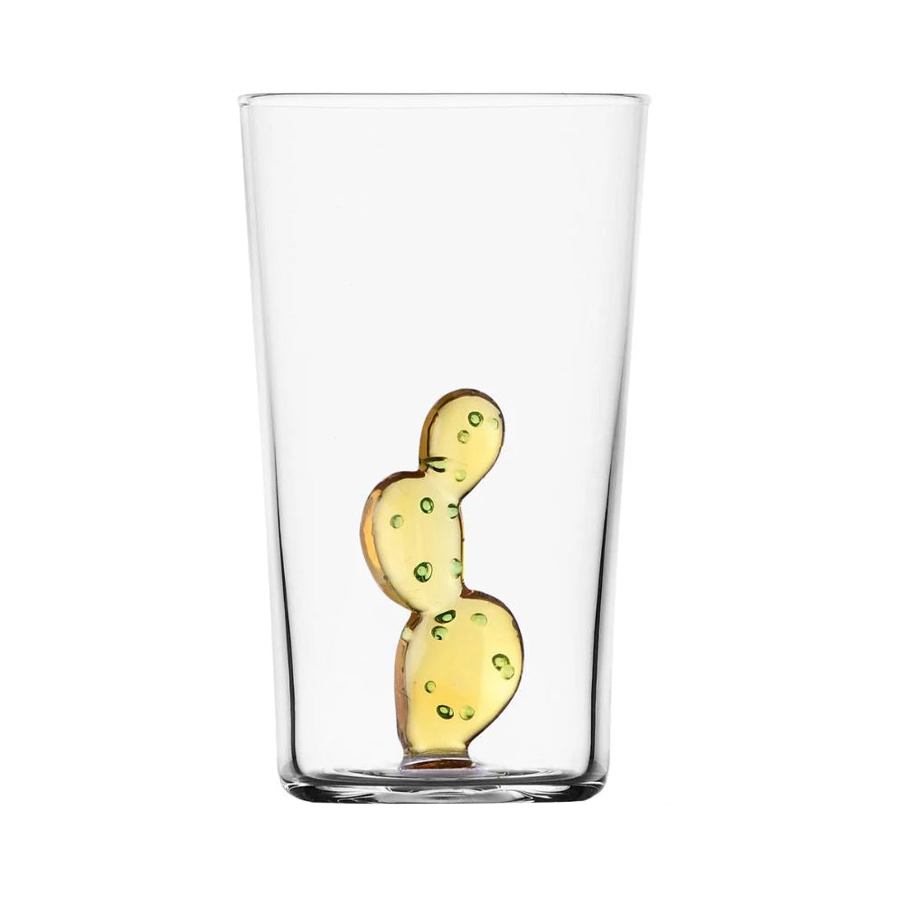 Water glass, 5.12 inches, Cactus Yellow, Desert Plants by Alessandra Baldereschi - ICHENDORF