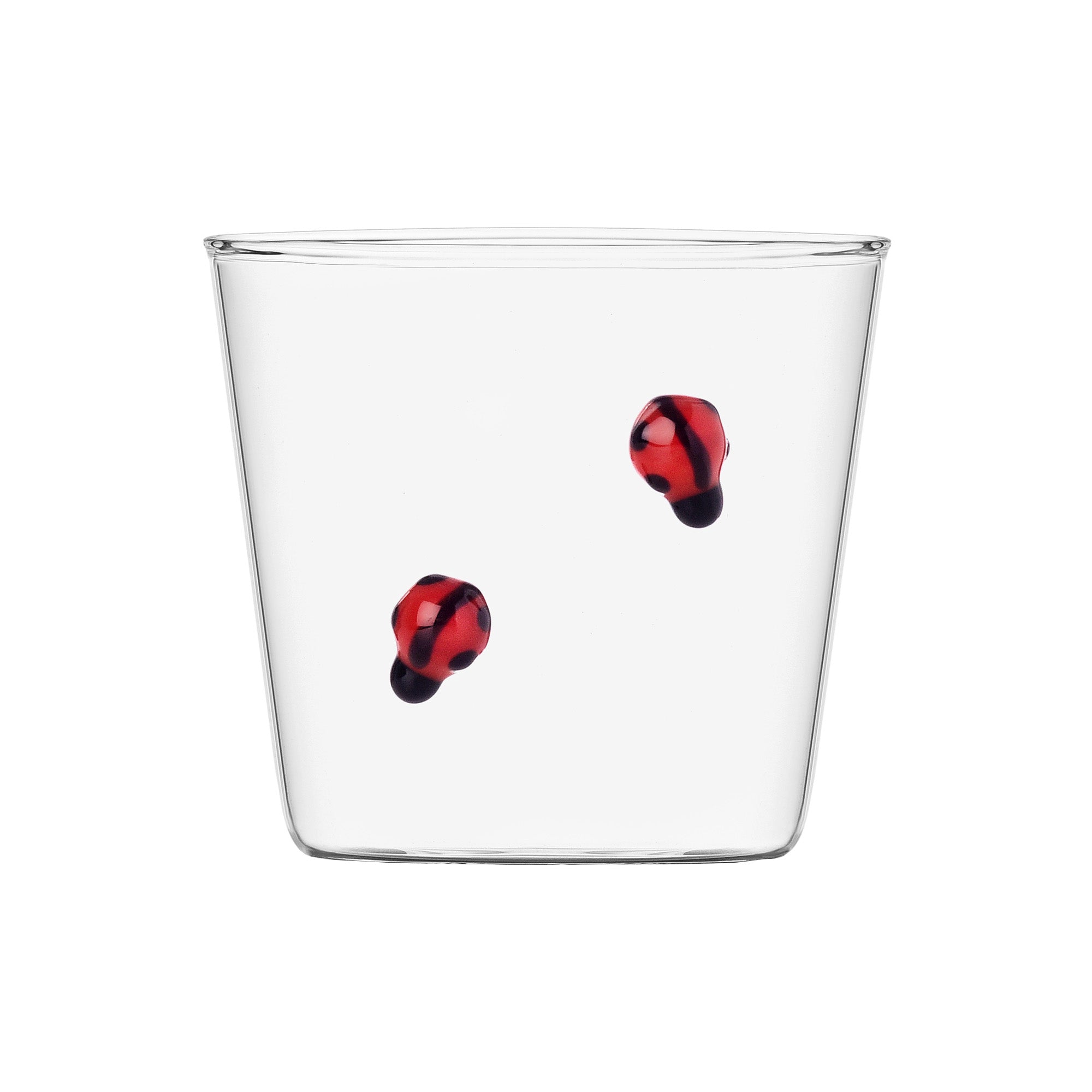 Water Glass, 3.1 inches, Ladybug, Garden Picnic by Alessandra Baldereschi - ICHENDORF