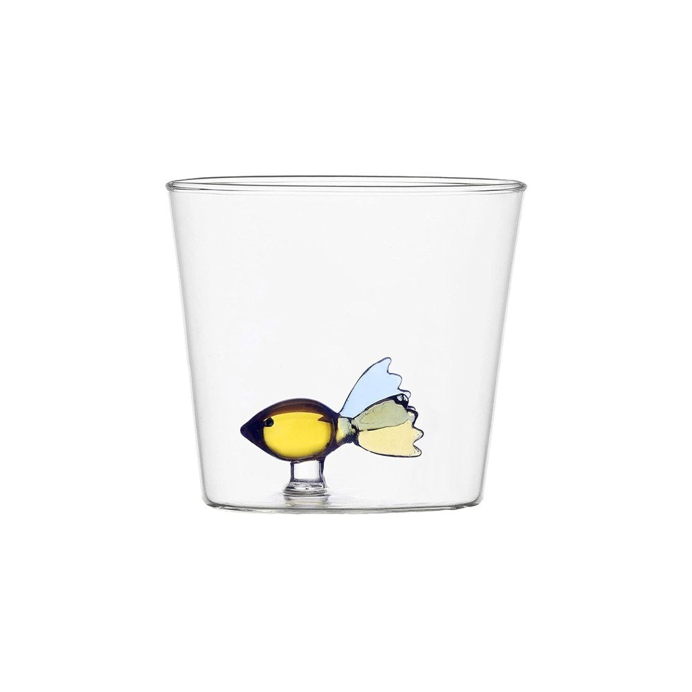 Water glass, 3.15 inches, fish, Animal Farm by Alessandra Baldereschi - ICHENDORF