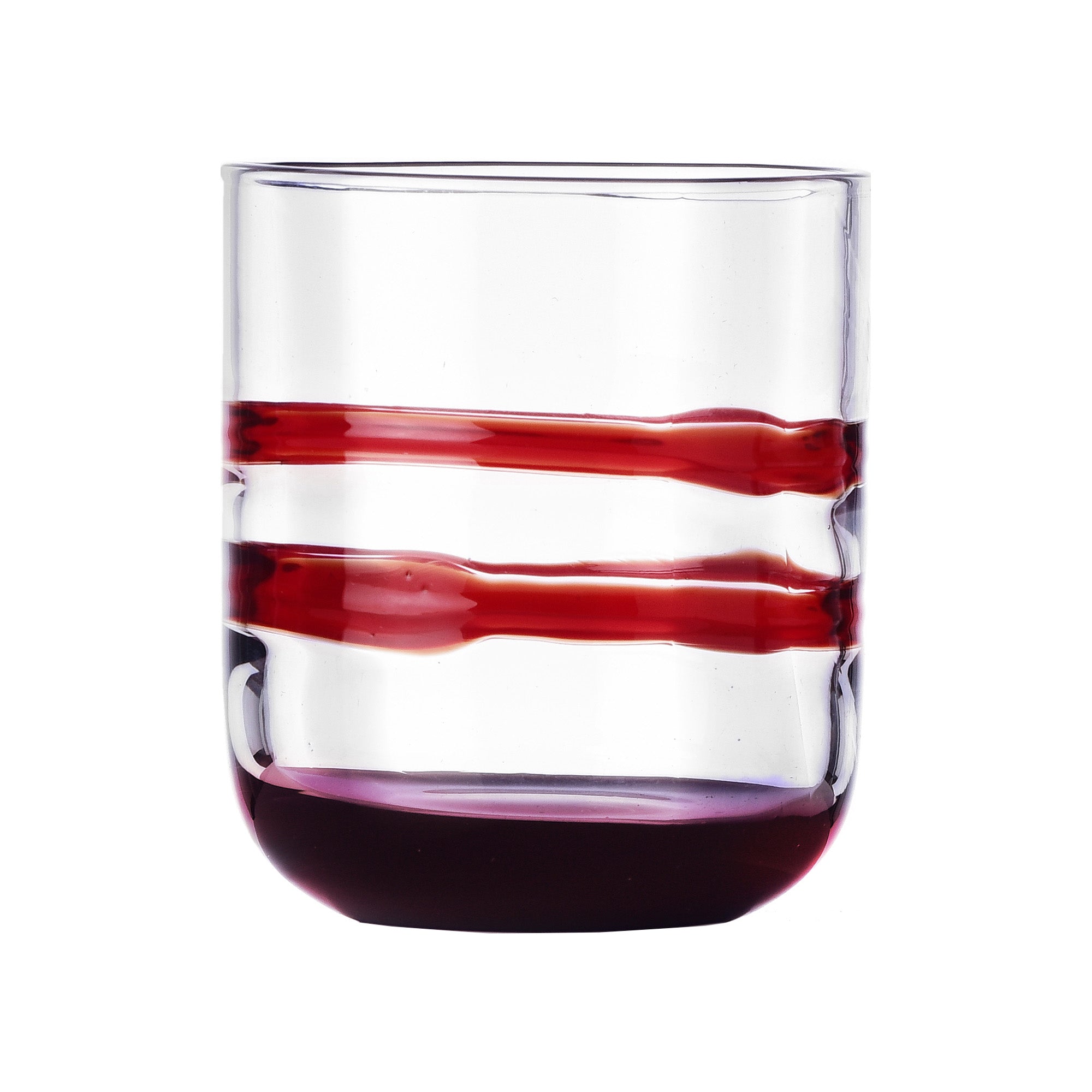 Water glass, 3.5 inches, burgundy/lilac, Gesti by Margherita Rui - ICHENDORF