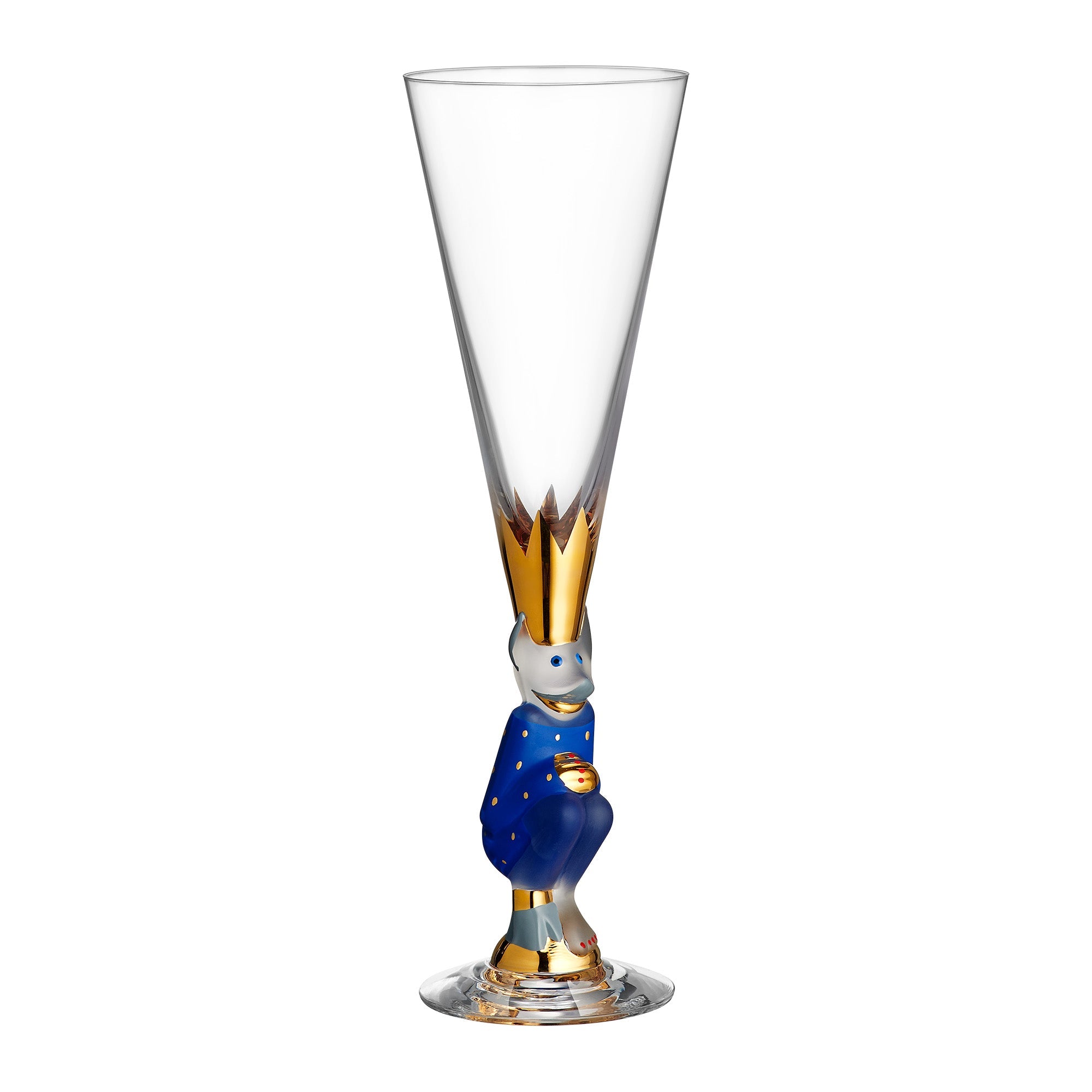 Champagne Glass, Blue, 6.4 fl oz, The Sparkling Devil by Gunnar Cyren - ORREFORS