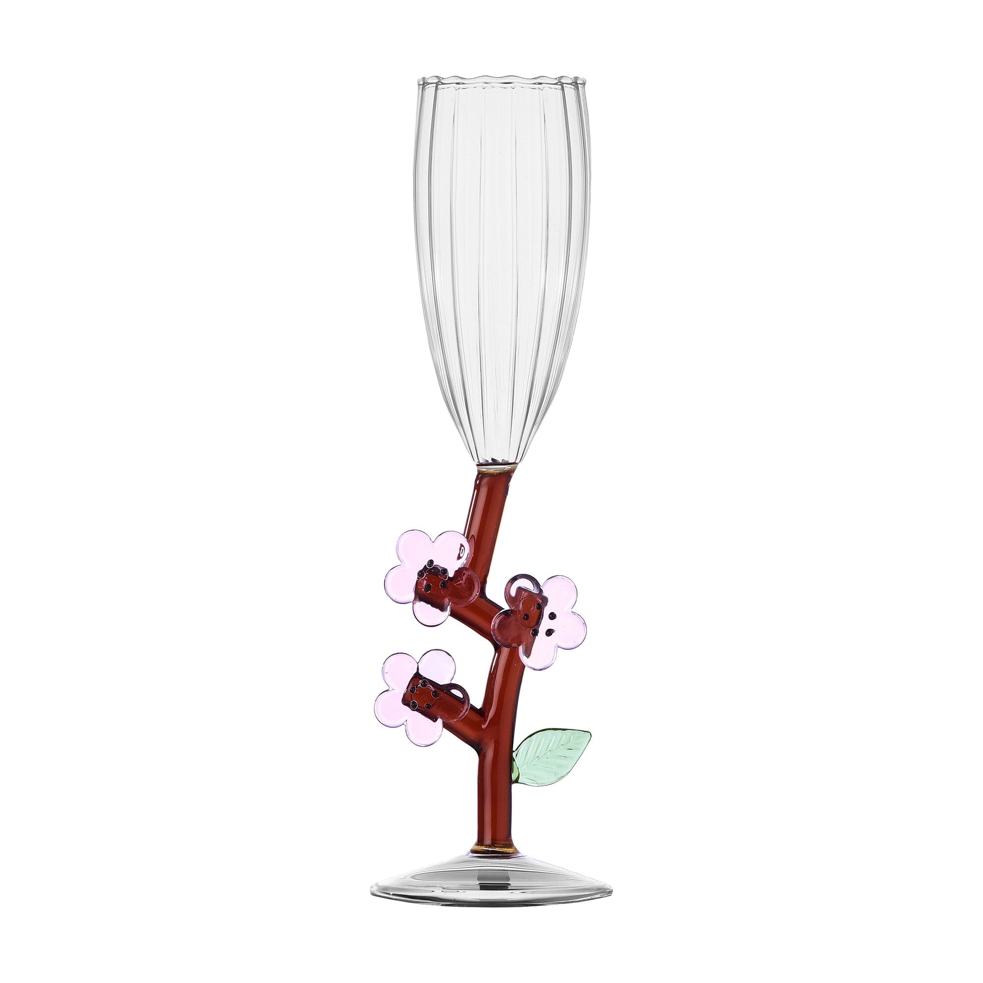Champagne glass, Peach Blossom, Botanica by Alessandra Baldereschi - ICHENDORF