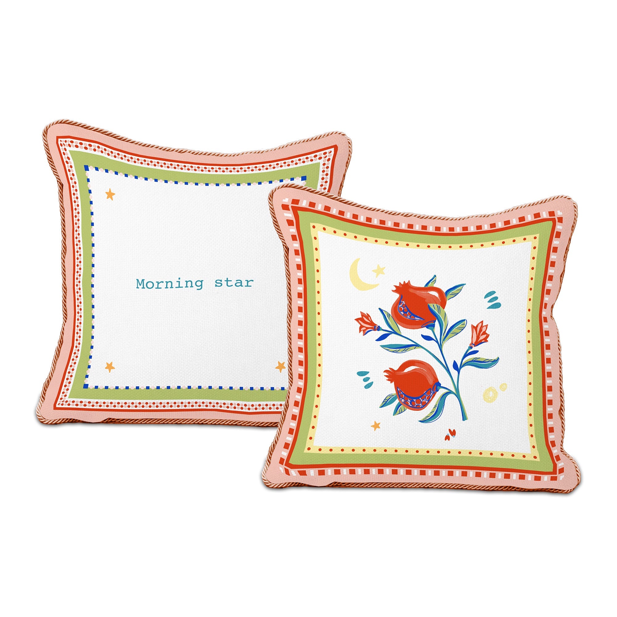 Decorative pillow, 17.7 x 17.7 inches, Mamma Mia Pomegranate - BACIMILANO