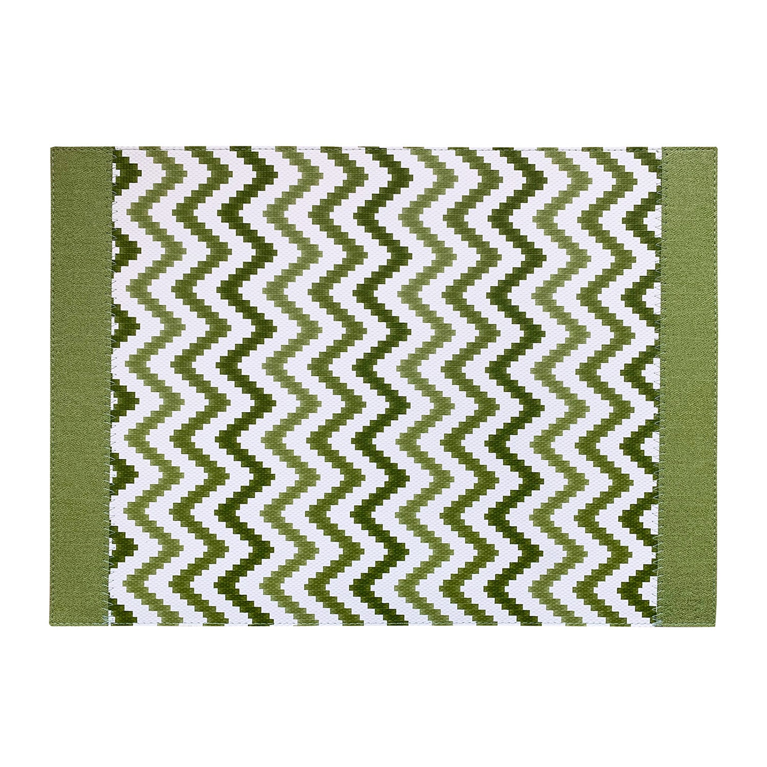 Set of 6 placemats, 17.7x13 in, green, Napoli - SIMONA'S COLLECTION