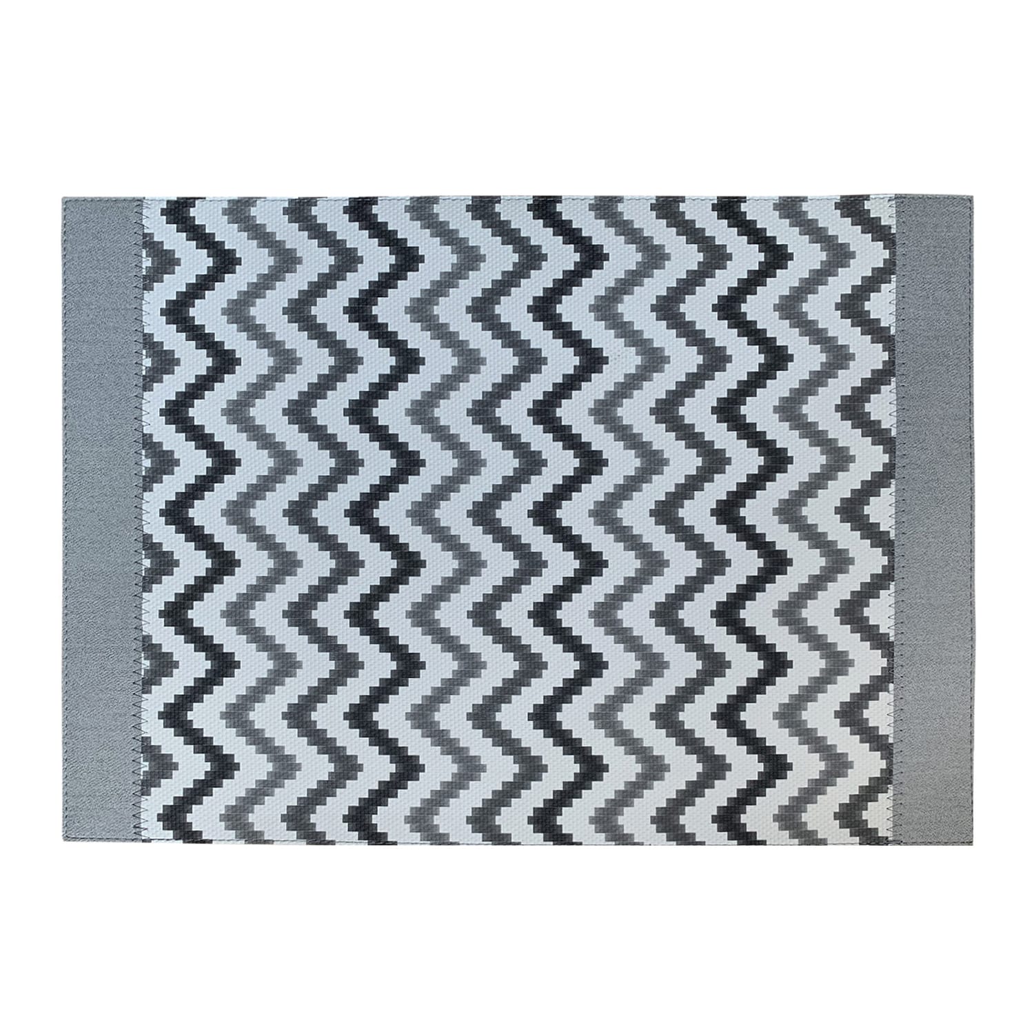 Set of 4 placemats, 17.7x13 in, grey, Napoli - SIMONA'S COLLECTION
