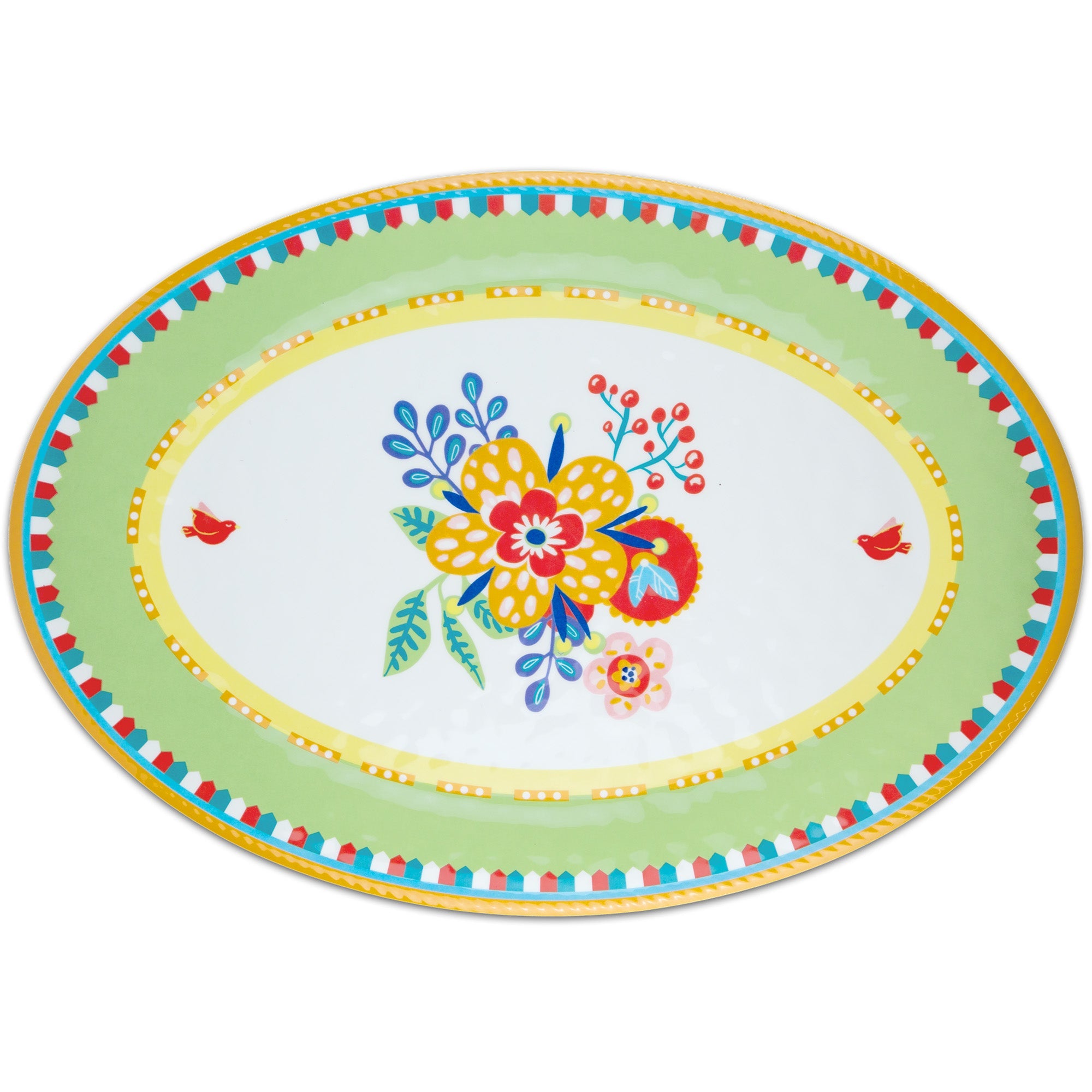 Oval platter, melamine, 19.7x13.8 inches, Mamma Mia - BACIMILANO