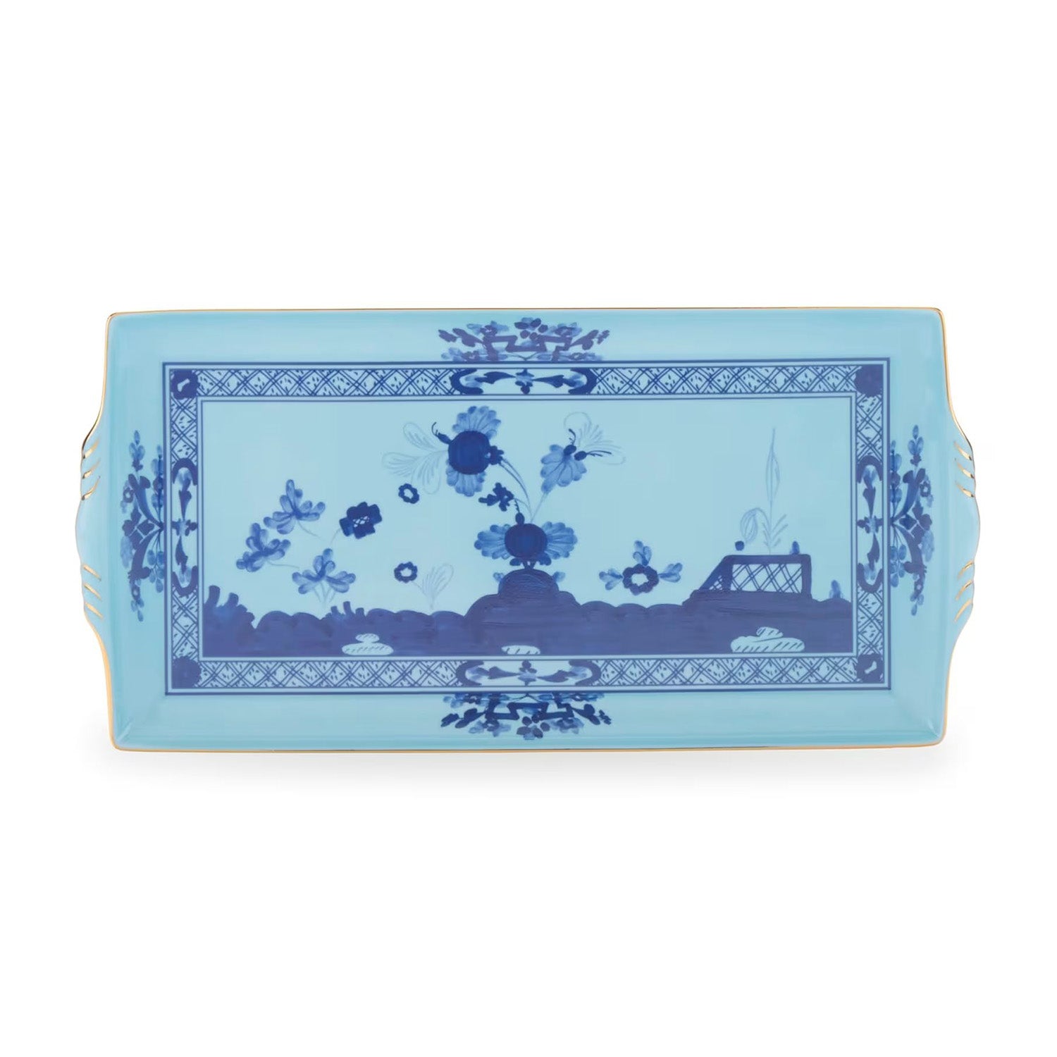 Porcelain tray, 13.1x7 in, Oriente Italiano Iris - GINORI 1735