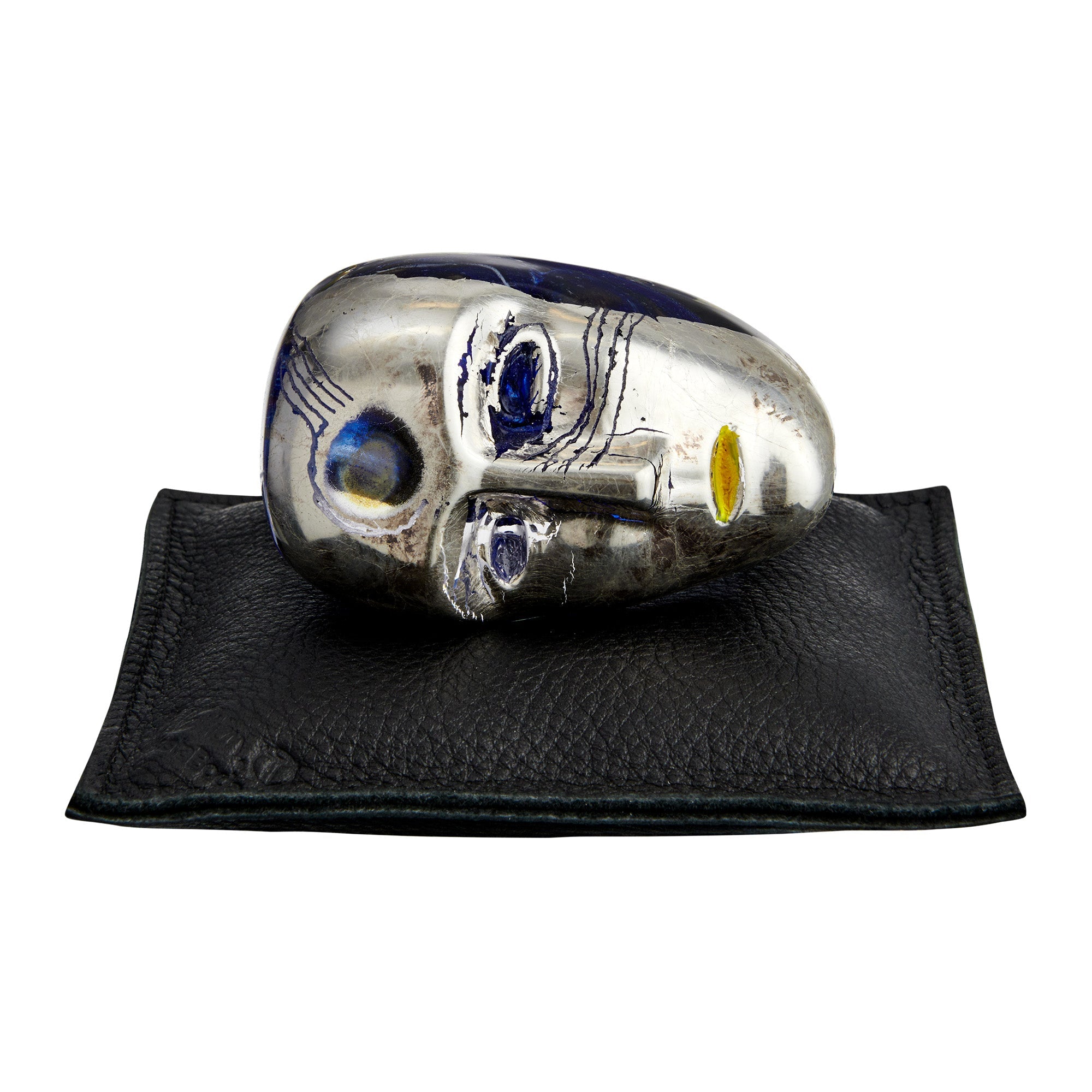 Sculpture Brains Annual 2025 Grey/Blue by Bertil Vallien - KOSTA BODA