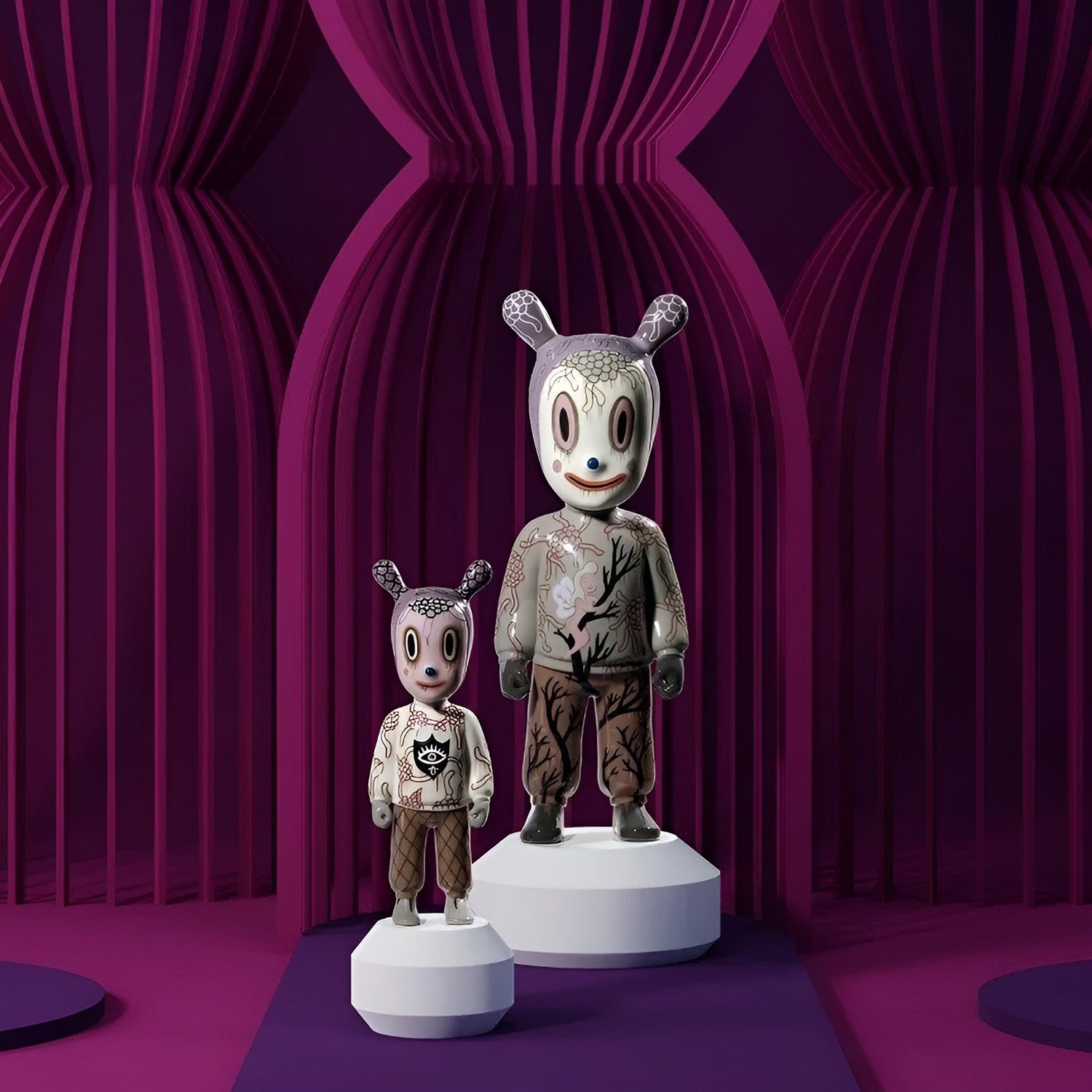 Porcelain sculpture, 11.8 inches, The Guest by Gary Baseman - LLADRO