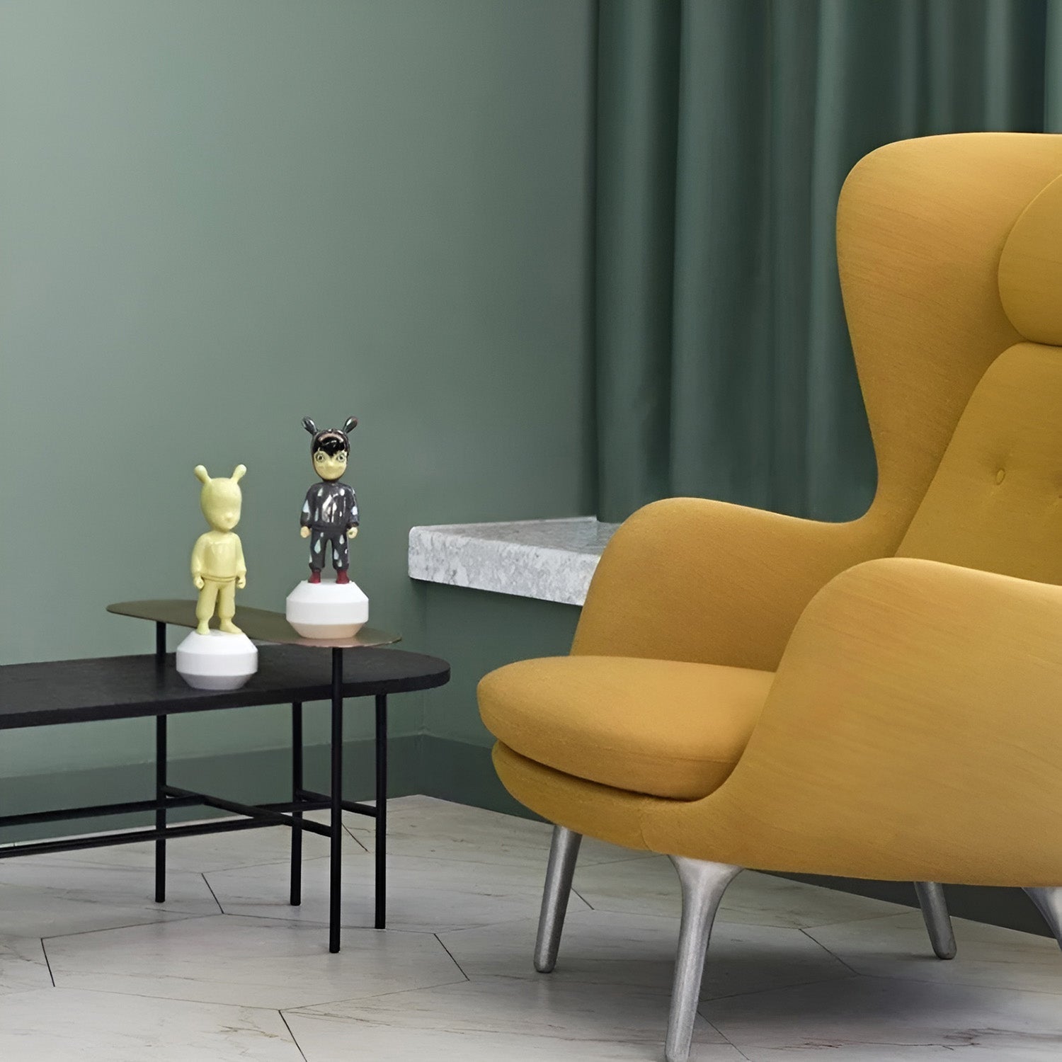 Porcelain sculpture, 11.8 inches, The Yellow Guest by Jaime Hayon - LLADRO