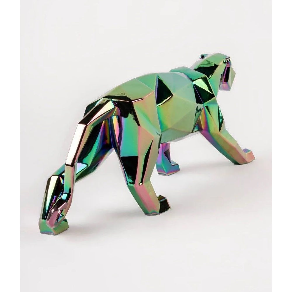 Porcelain sculpture, Iridescent Panther, Origami by Marco Antonio Nogueron - LLADRO