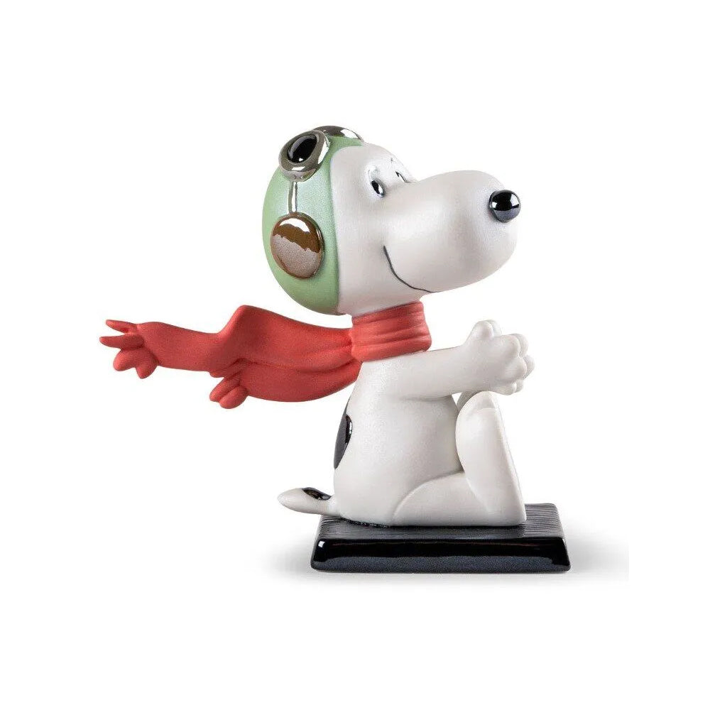 Porcelain sculpture Flying Snoopy by Eva Maria Cuerva - LLADRO