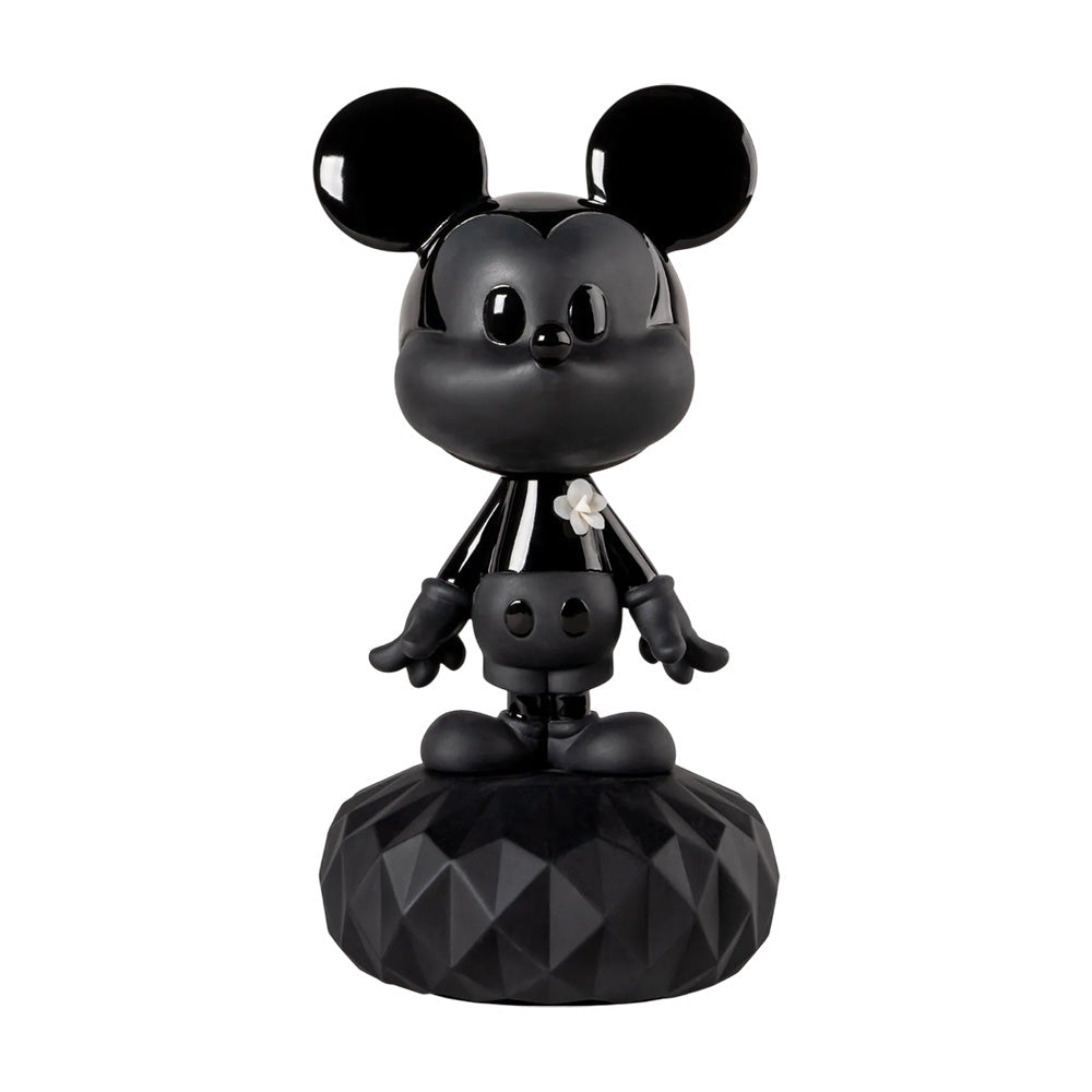 Porcelain sculpture Mickey Mouse Total Black by Eva Maria Cuerva - LLADRO