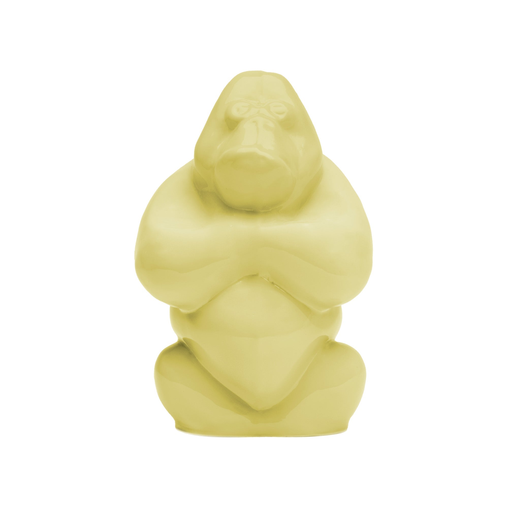 Glass sculpture, 4.7 inches, Banana Milk, Gabba Gabba Hey by Ludvig Lofgren - KOSTA BODA