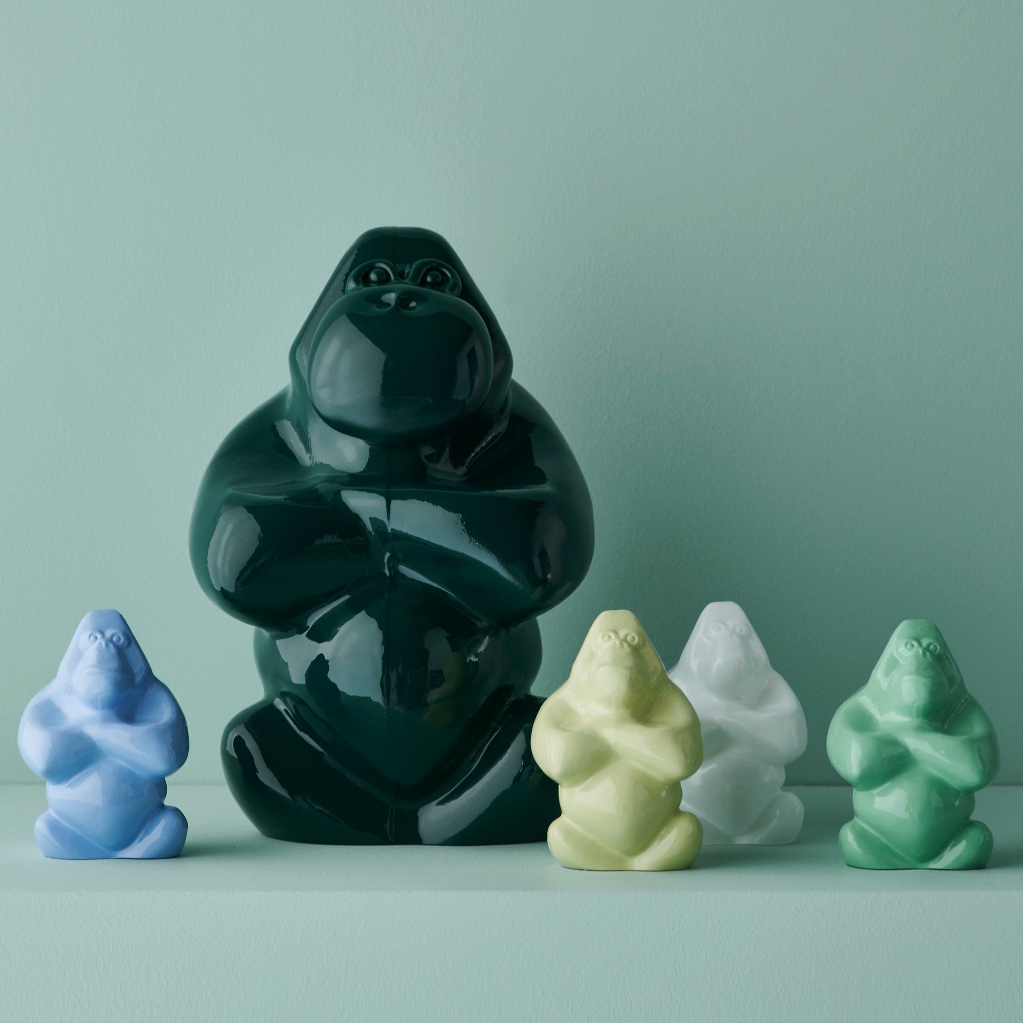 Glass sculpture, 4.7 inches, Mint Green, Gabba Gabba Hey by Ludvig Lofgren - KOSTA BODA