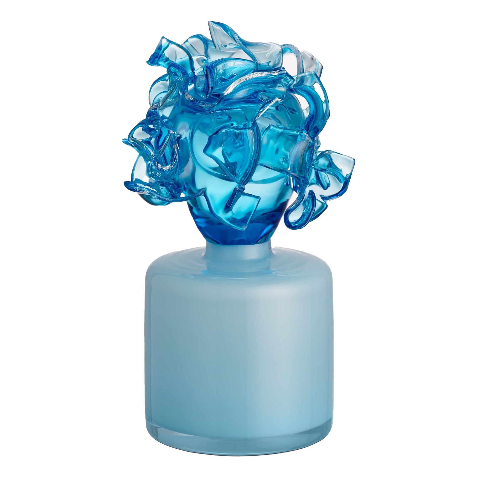 Sculpture vase, Pale Blue, 10.2 inches, Mino by Lena Bergstrom - KOSTA BODA