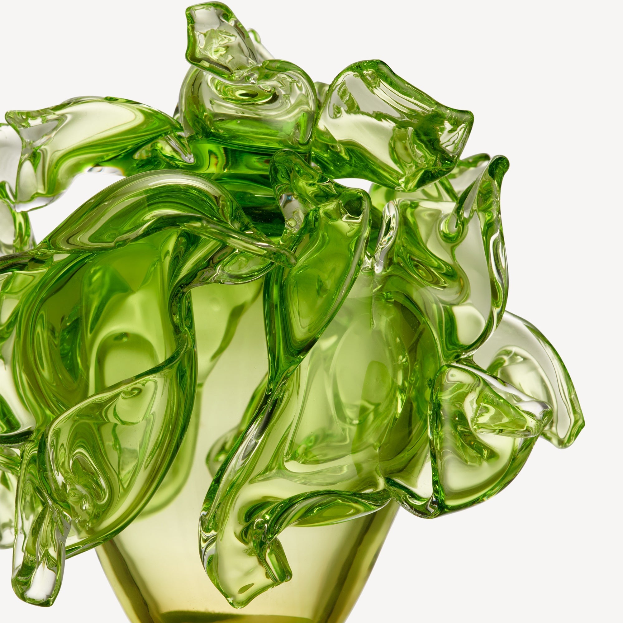 Sculpture vase, Spring Green, 9.1 inches, Mino by Lena Bergstrom - KOSTA BODA