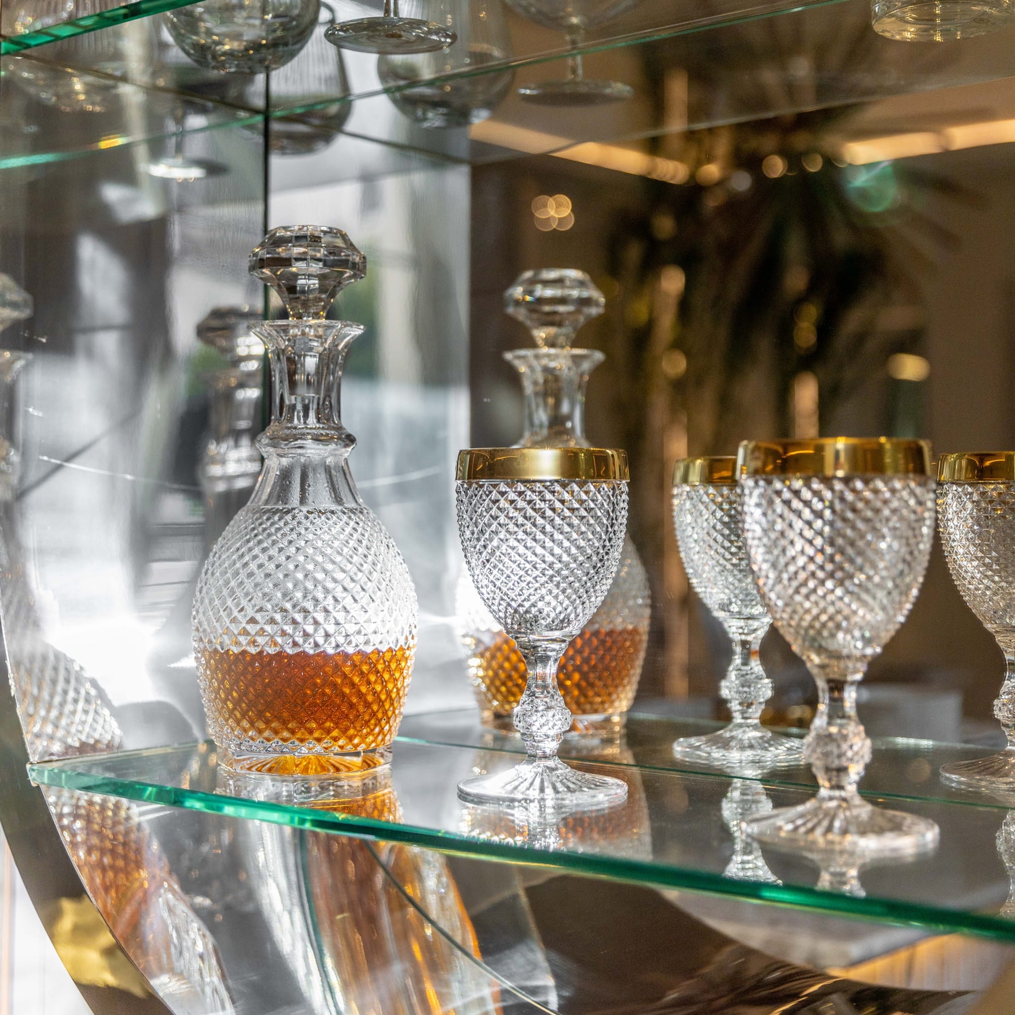 Set of 2 wine glasses, Bicos Ouro Gold - VISTA ALEGRE