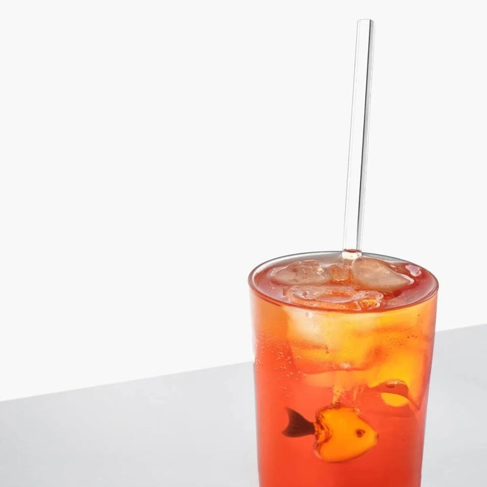 Set of 2 straws, orange and pink fish, Marine Garden by Alessandra Baldereschi - ICHENDORF