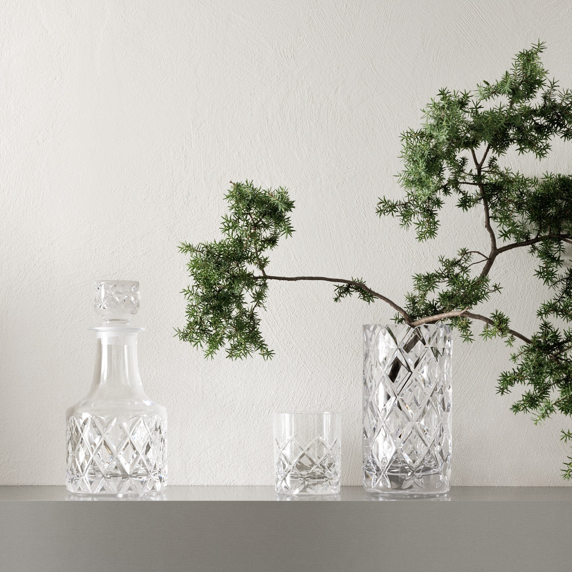 Set of 4 whiskey glasses, 8.5 fl oz, Sofiero by Gunnar Cyren - ORREFORS