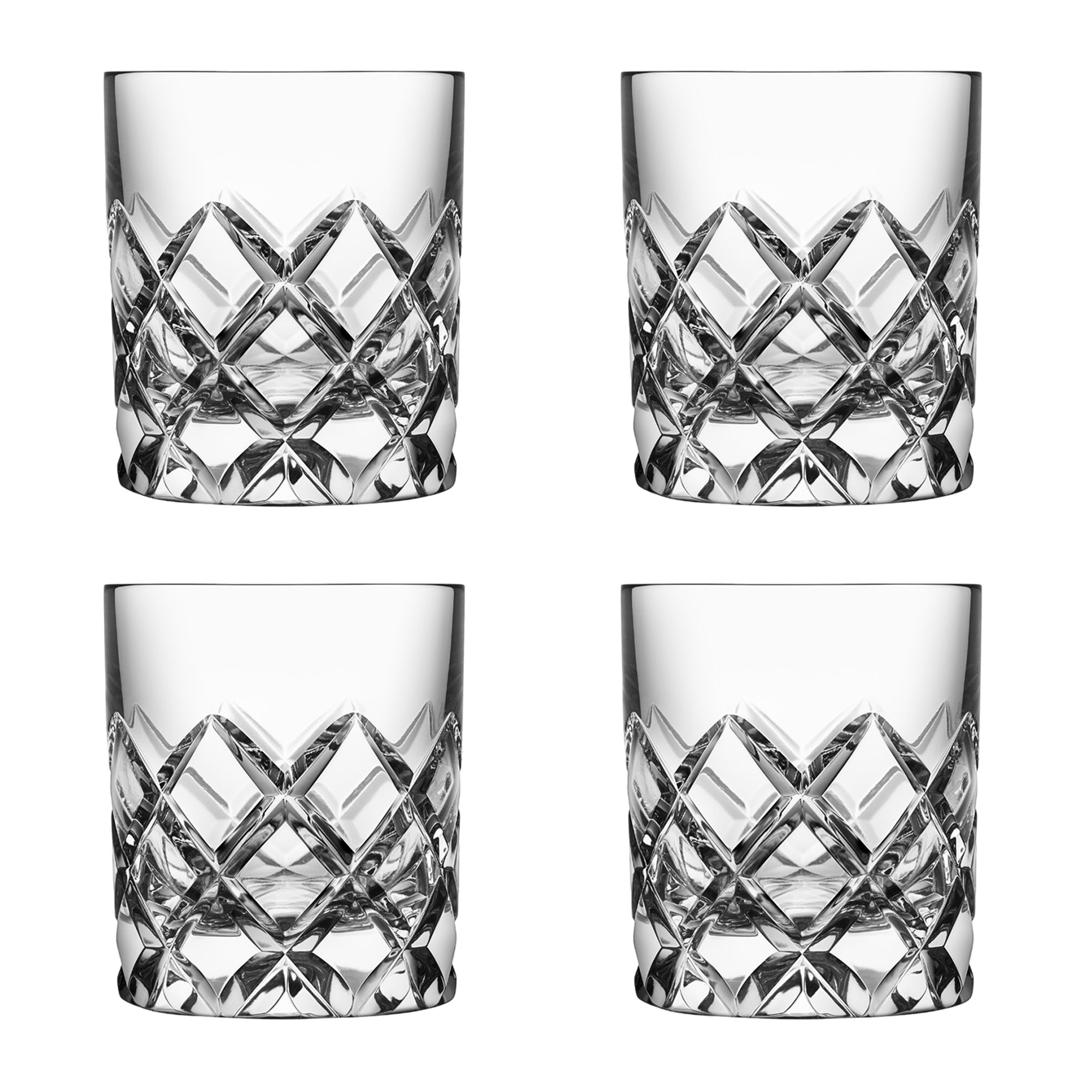 Set of 4 whiskey glasses, 8.5 fl oz, Sofiero by Gunnar Cyren - ORREFORS