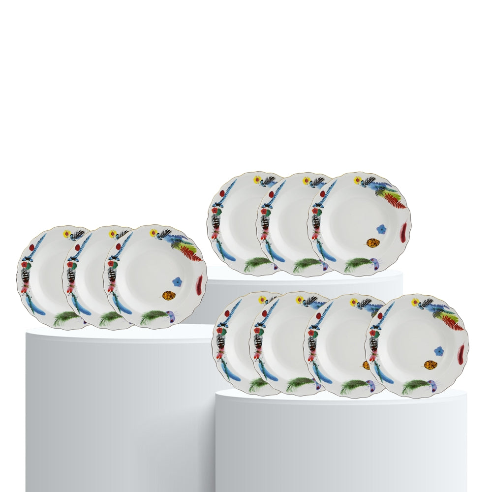 Set of 10 soup plates, 10.28 in, Caribe - CHRISTIAN LACROIX