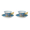 Set of 2 tea cups and saucers, 7.44 oz, Ikarus Les Tresors de la Mer - VERSACE