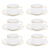Set of 6 tea cups and saucers, 5 oz, Palmyre - BERNARDAUD