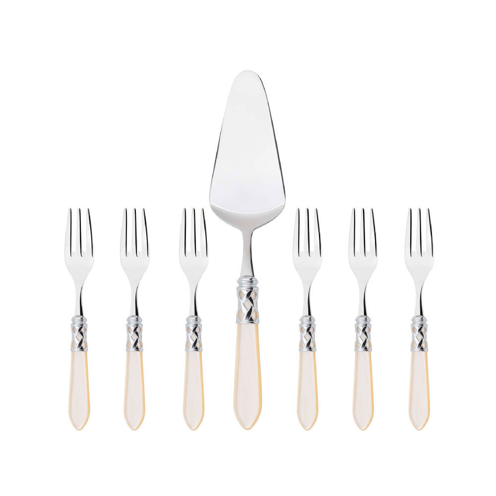 Cake Cutlery Set, 7 Pieces, Ivory Shining, Aladdin - BUGATTI