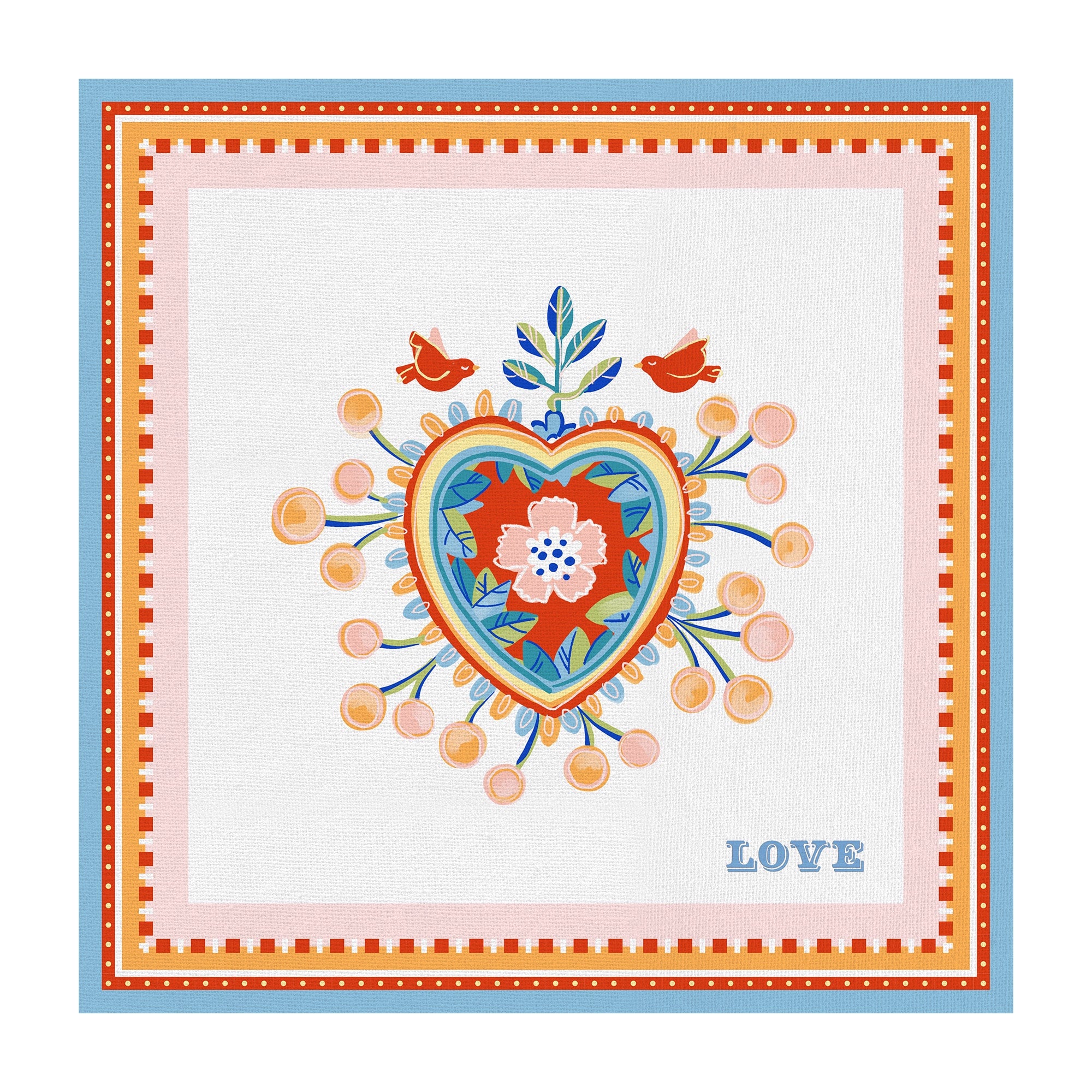 Plate holder, 15x15 inches, Mamma Mia Heart -  BACI MILANO